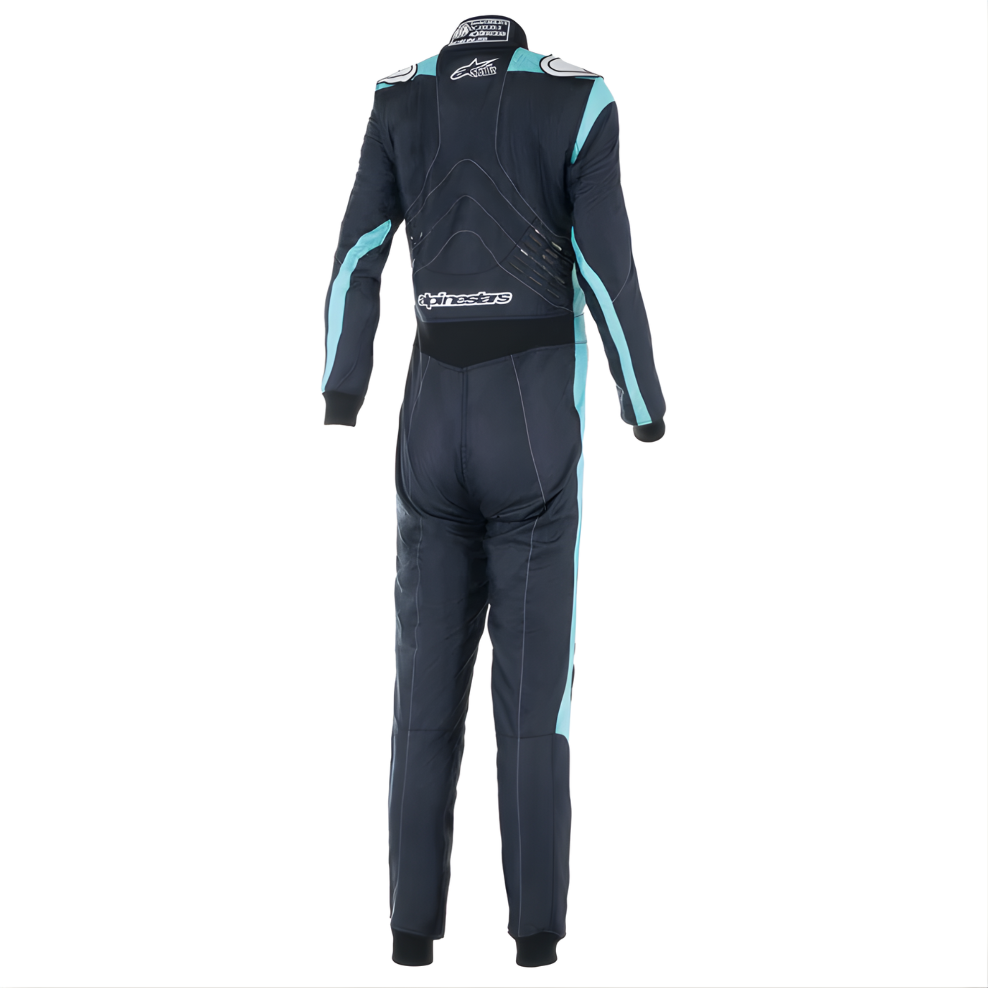 The back of the black, turquoise and white Alpinestars Stella GP Pro Comp v2 Womens Racing Suit from Alpinestars.