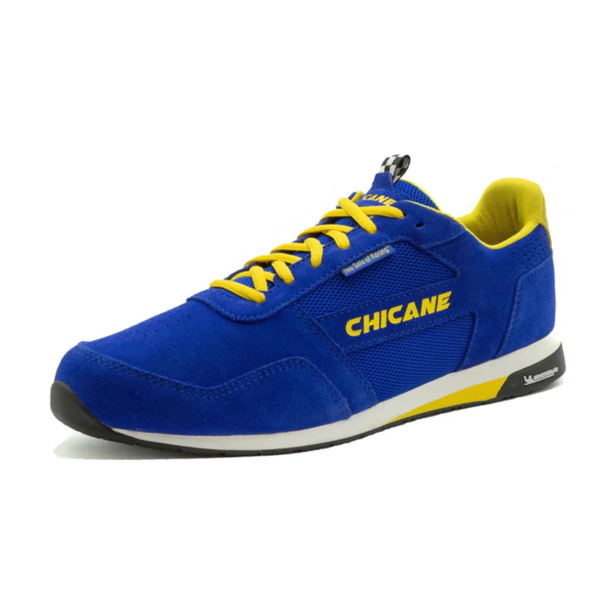 The blue Chicane Sebring Shoes from Chicane with yellow accents.