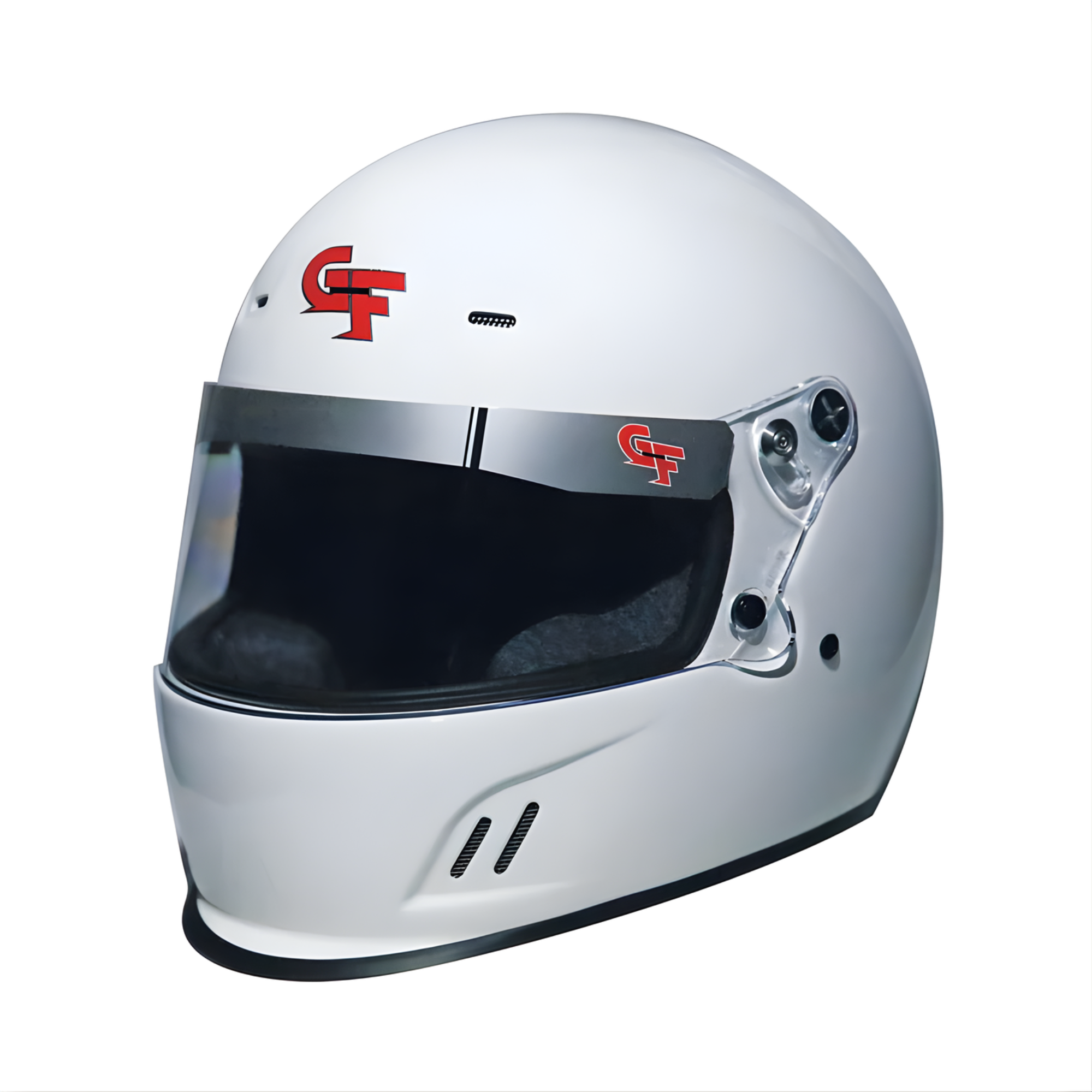 The white G-Force Junior CMR Youth Karting Helmet from G-Force.