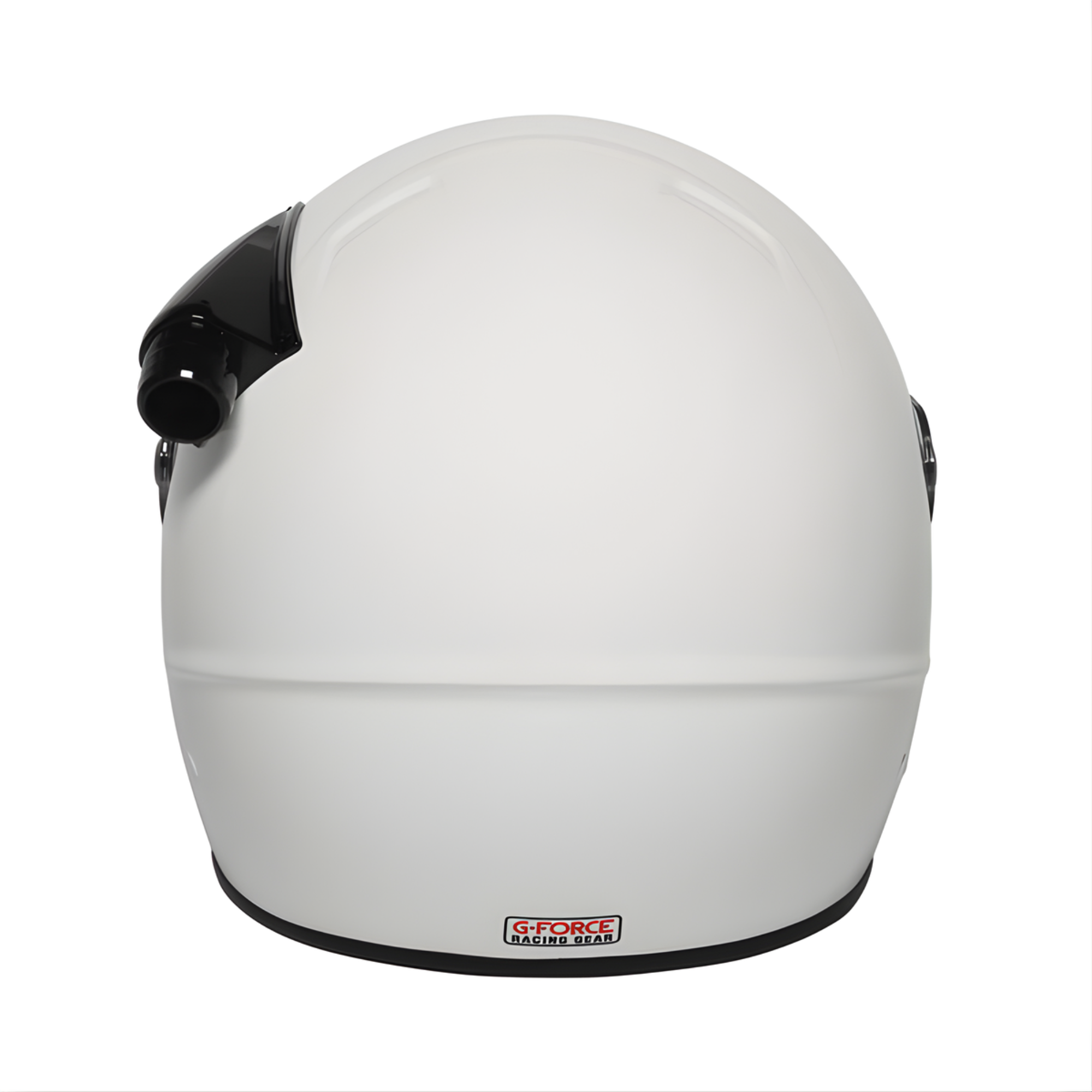 The white G-Force Rift Air SA2020 Helmet from G-Force from the back.