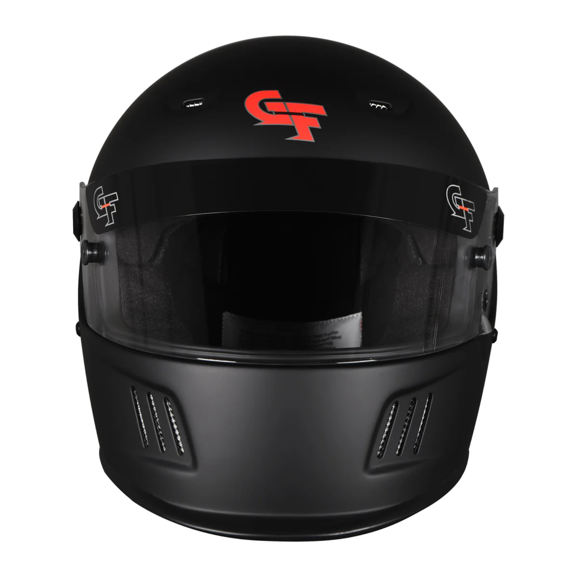 The black G-Force Rift SA2020 Helmet from G-Force from the front.