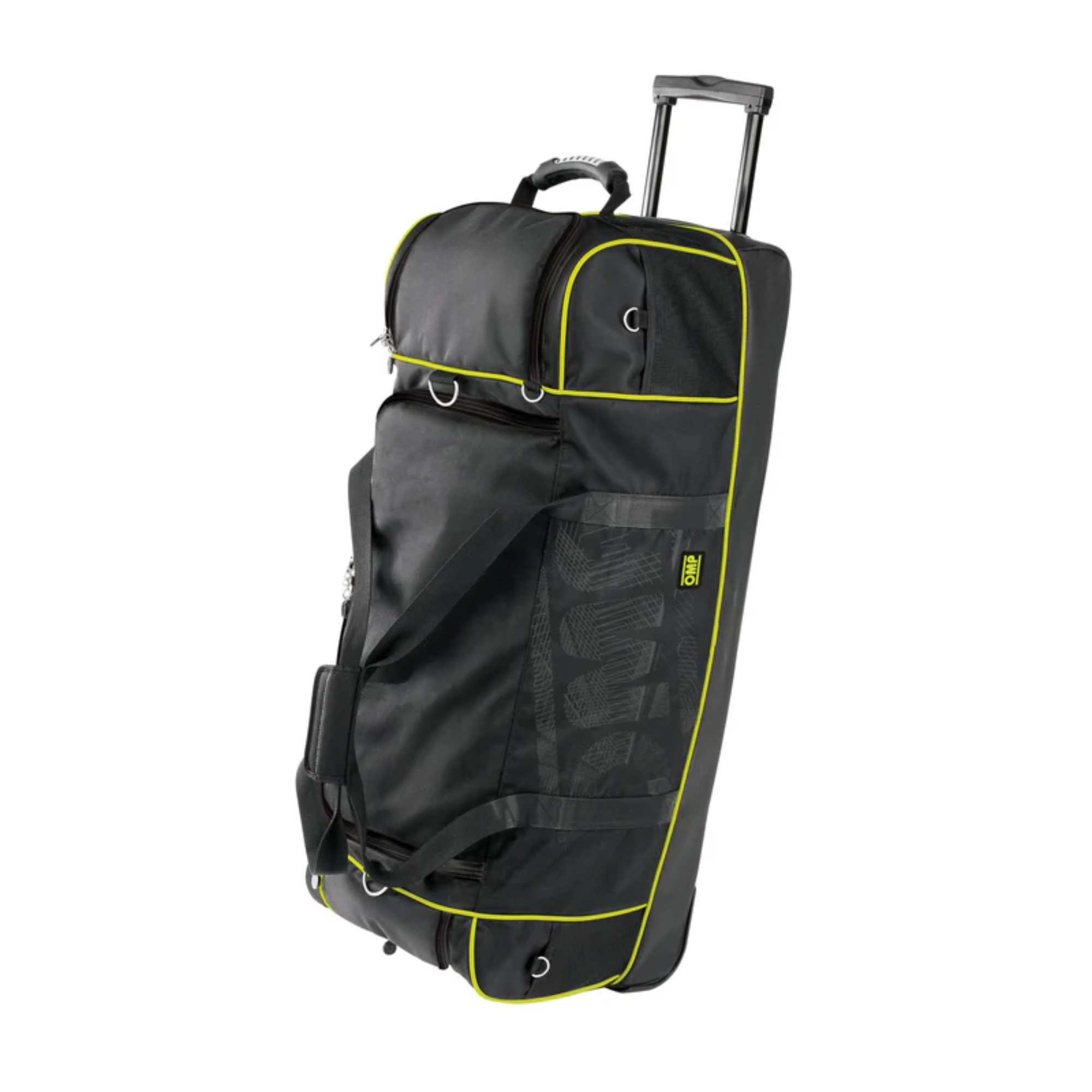 The black OMP Travel Bag from OMP with yellow accents.