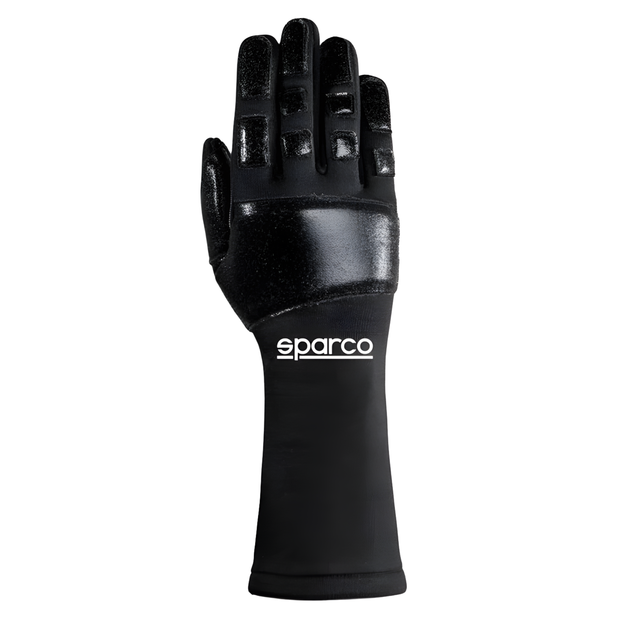 The back of the black Sparco R-Tide Meca FIA Crew Gloves from Sparco.