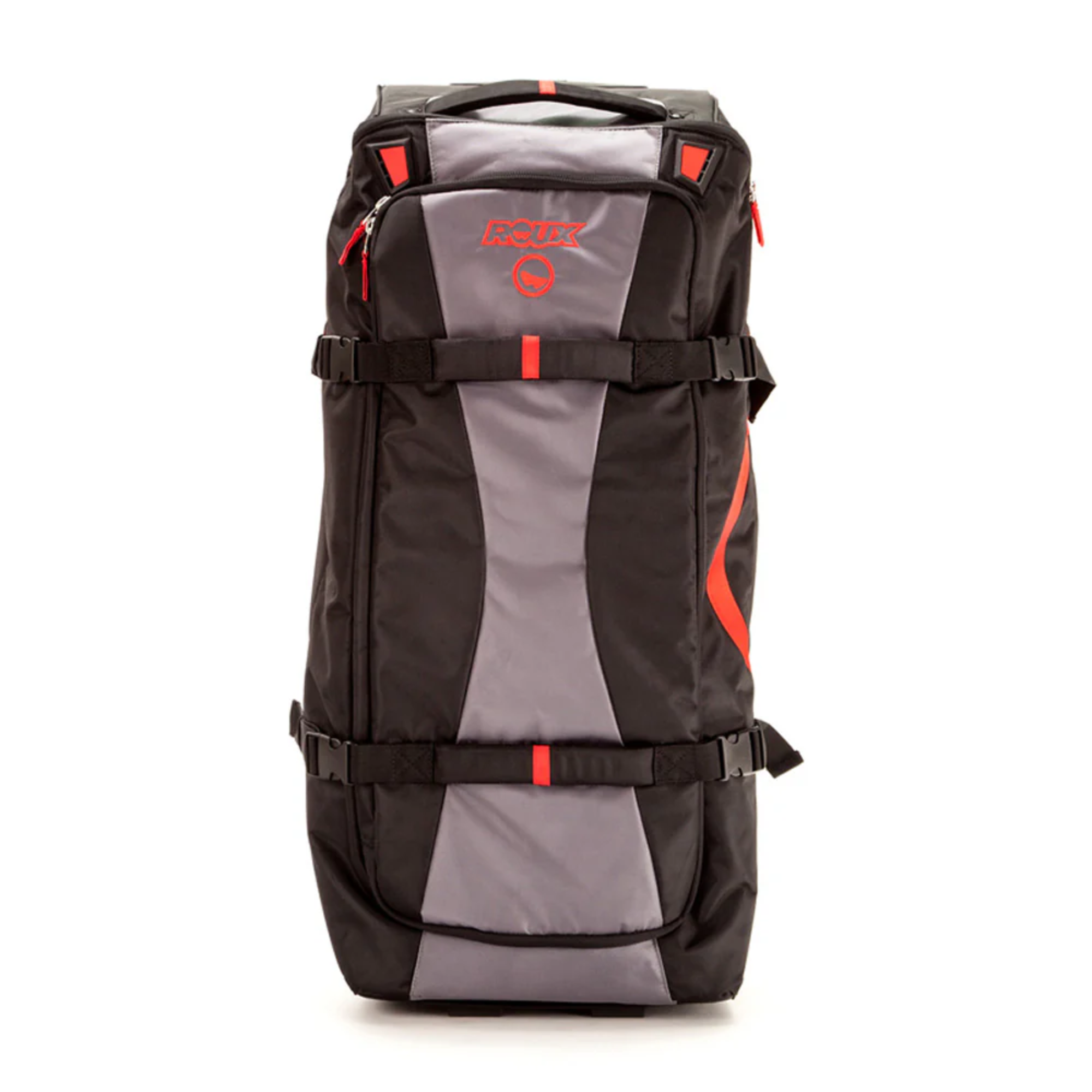 The front of the black, gray and red Roux GT 36" Gear Bag from Roux.