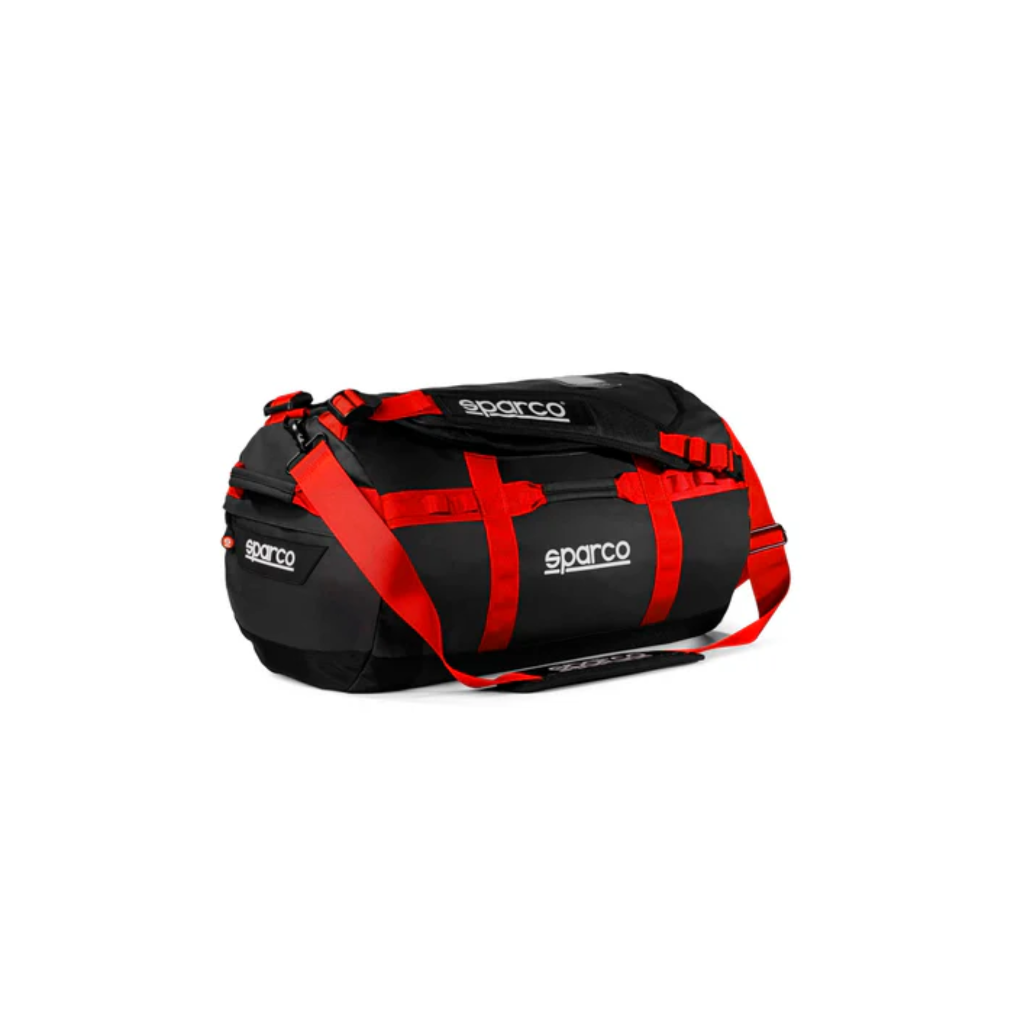 The black and red Sparco Dakar Small Duffel Bag from Sparco.