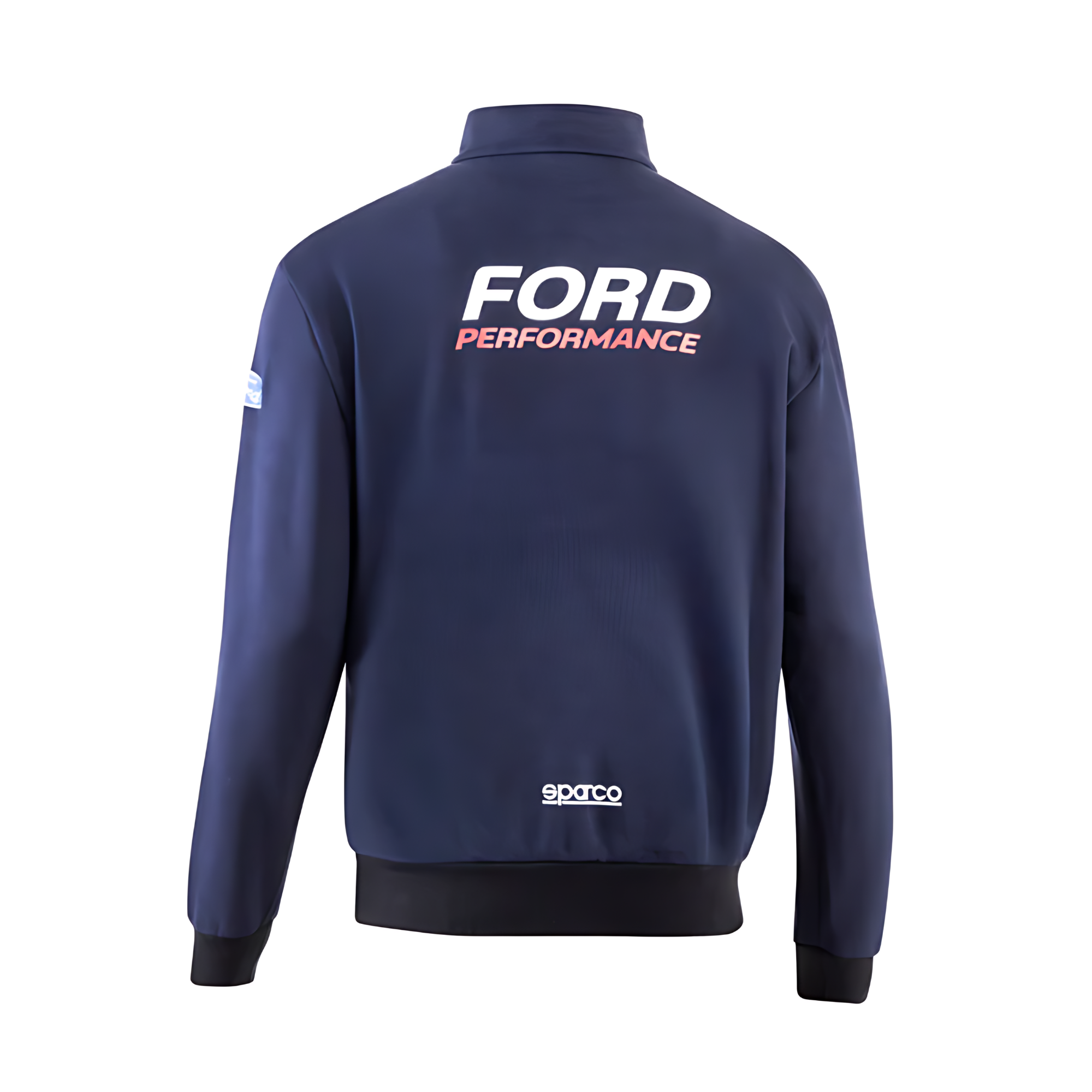 The back of the navy blue Sparco Ford Performance Half Zip Sweatshirt from Sparco.
