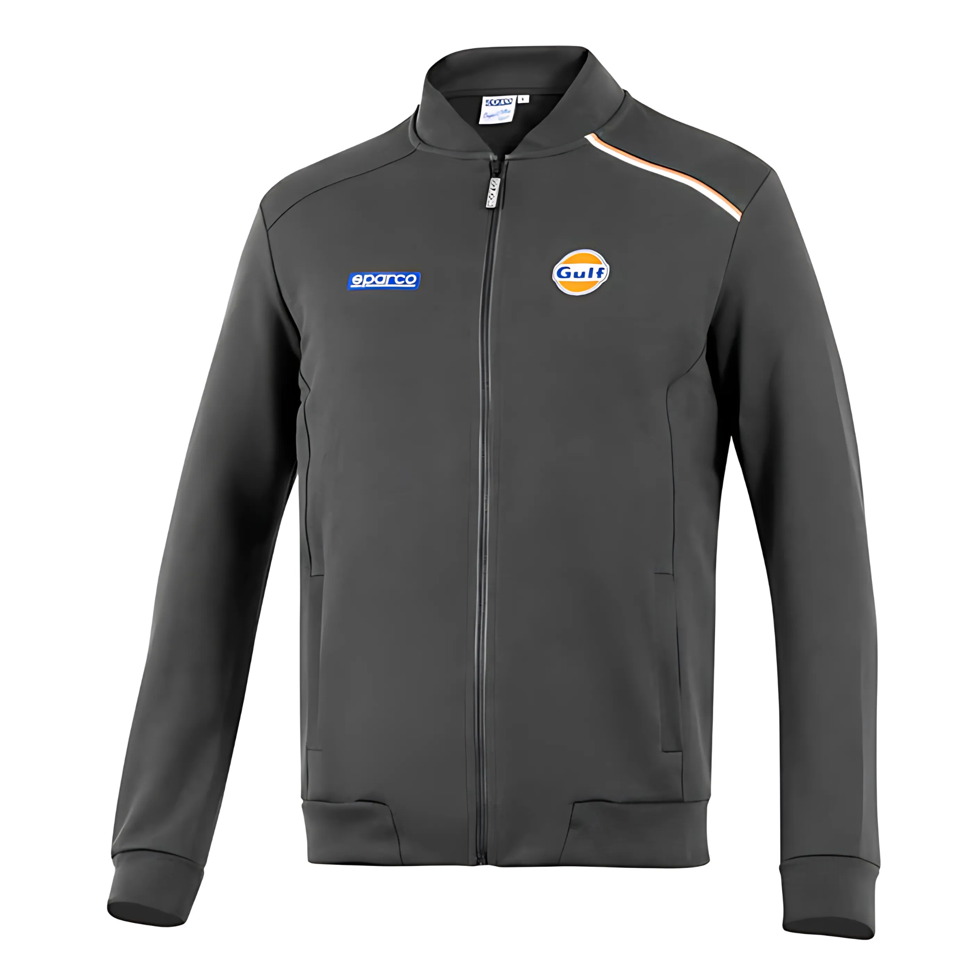 The front of the gray Sparco Gulf Full Zip Sweatshirt.