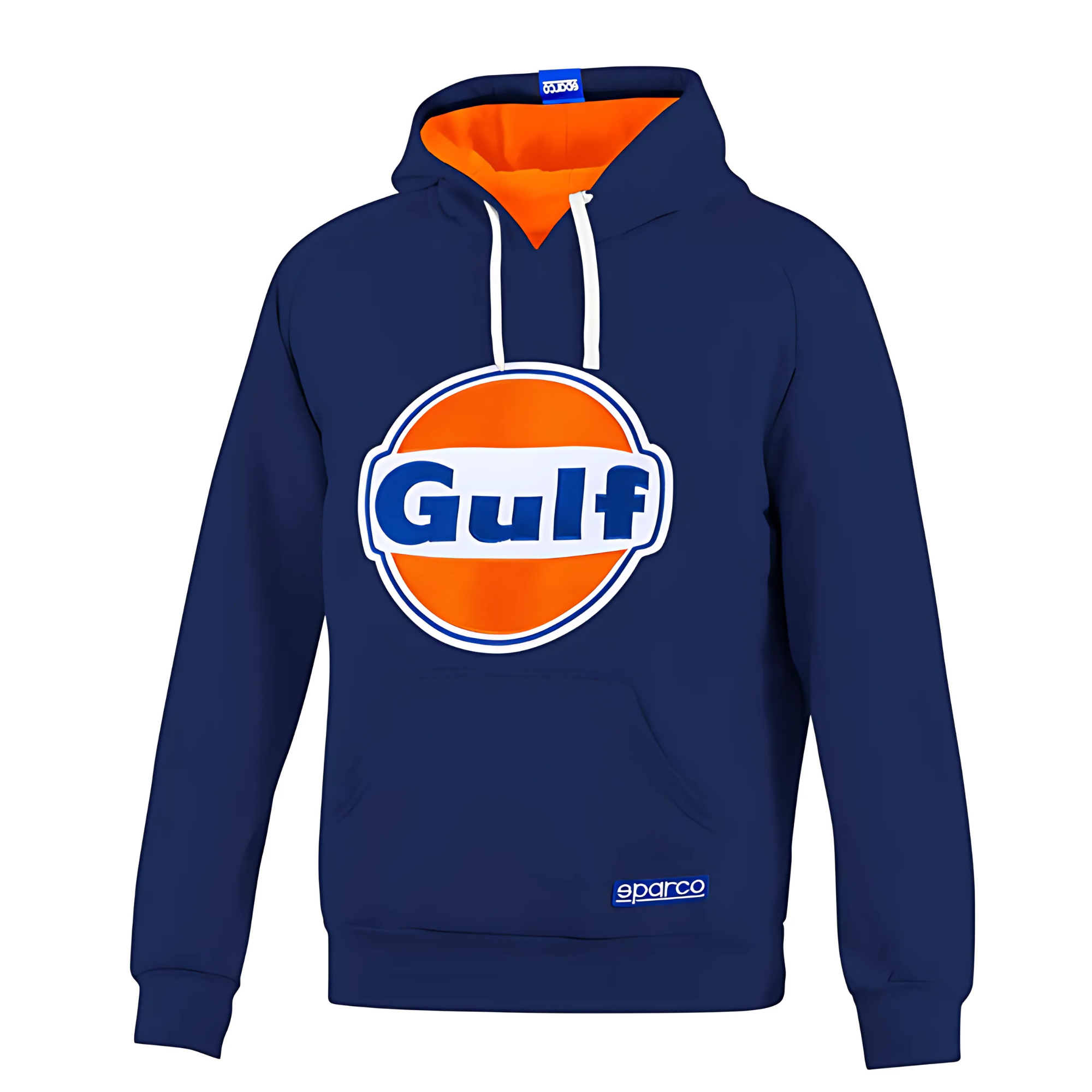 The front of the navy Sparco Gulf Hoodie Sweatshirt from Sparco.
