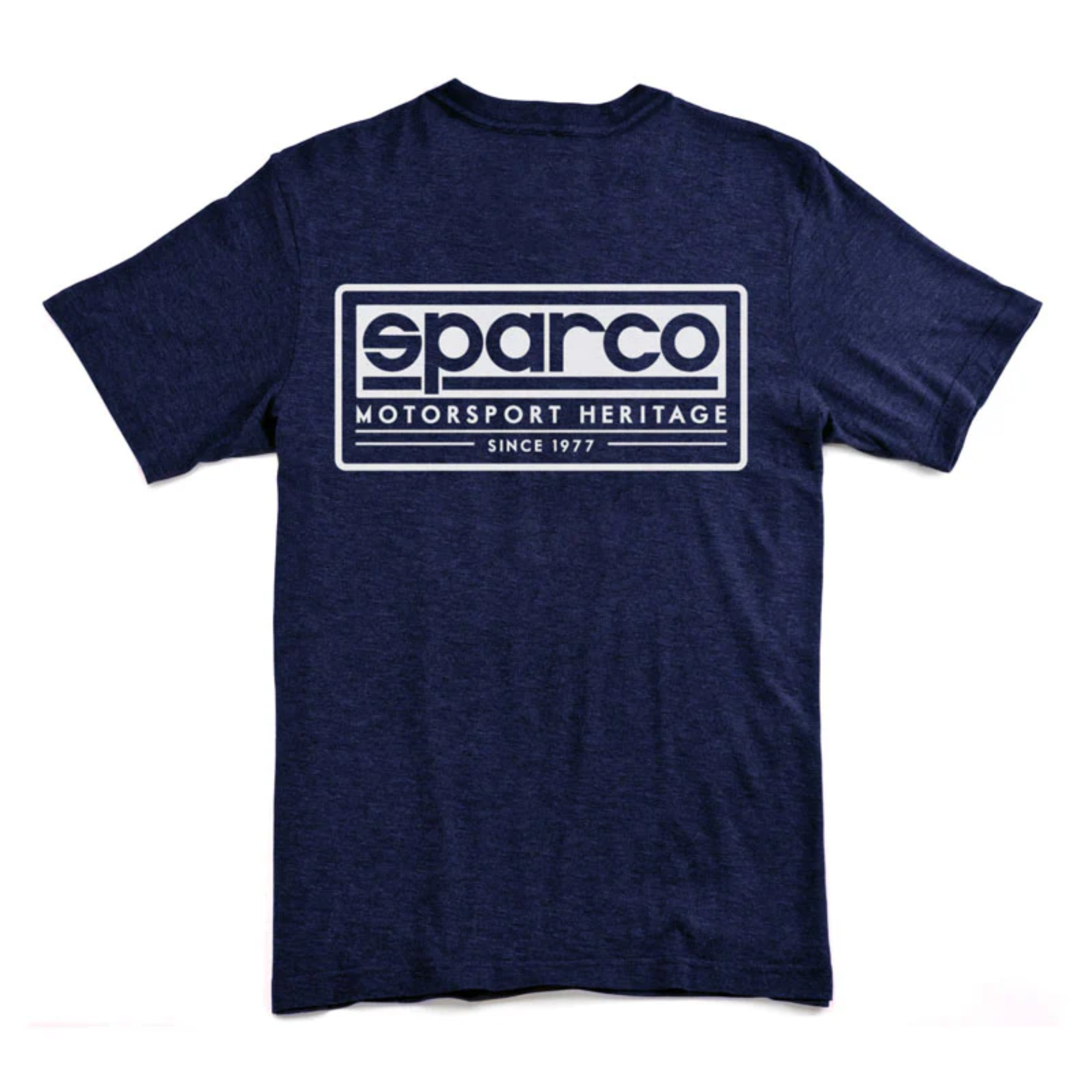 The navy Sparco Heritage V.2 T-Shirt from Sparco from the back.