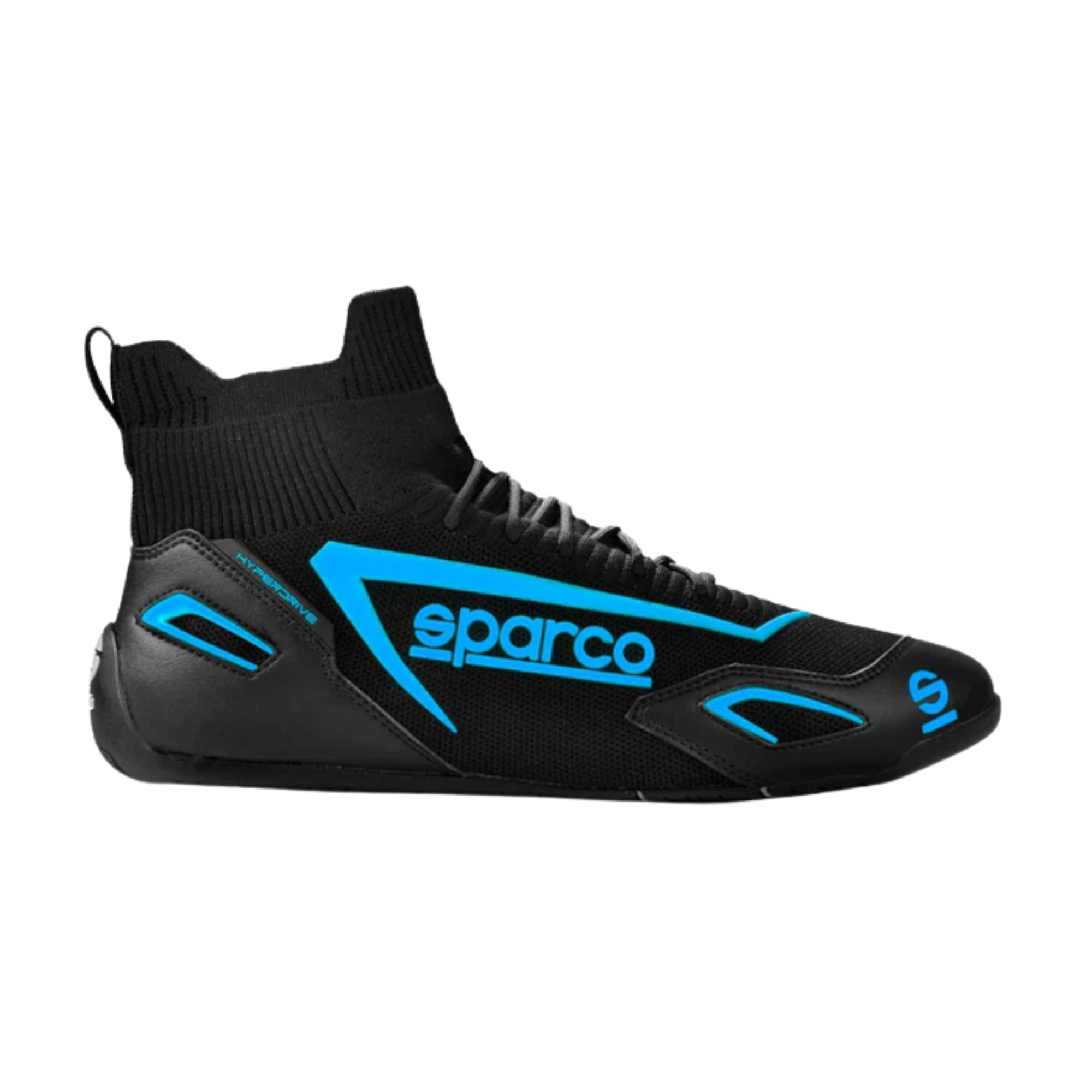 The black and blue Sparco Hyperdrive Gaming Shoes from Sparco.