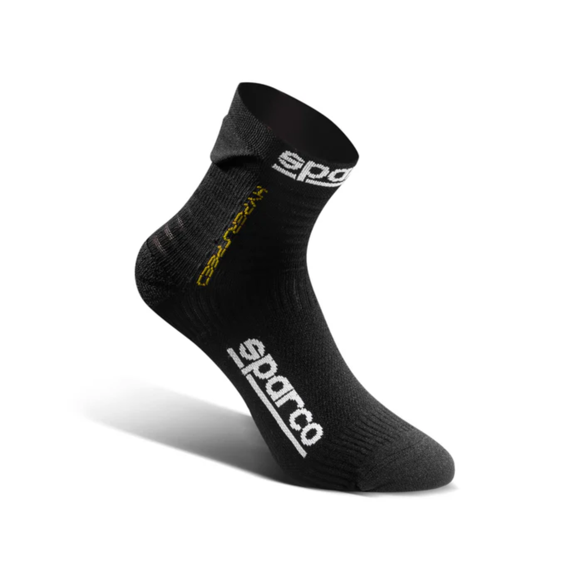 The black and yellow Sparco Hyperspeed Gaming Socks from Sparco.