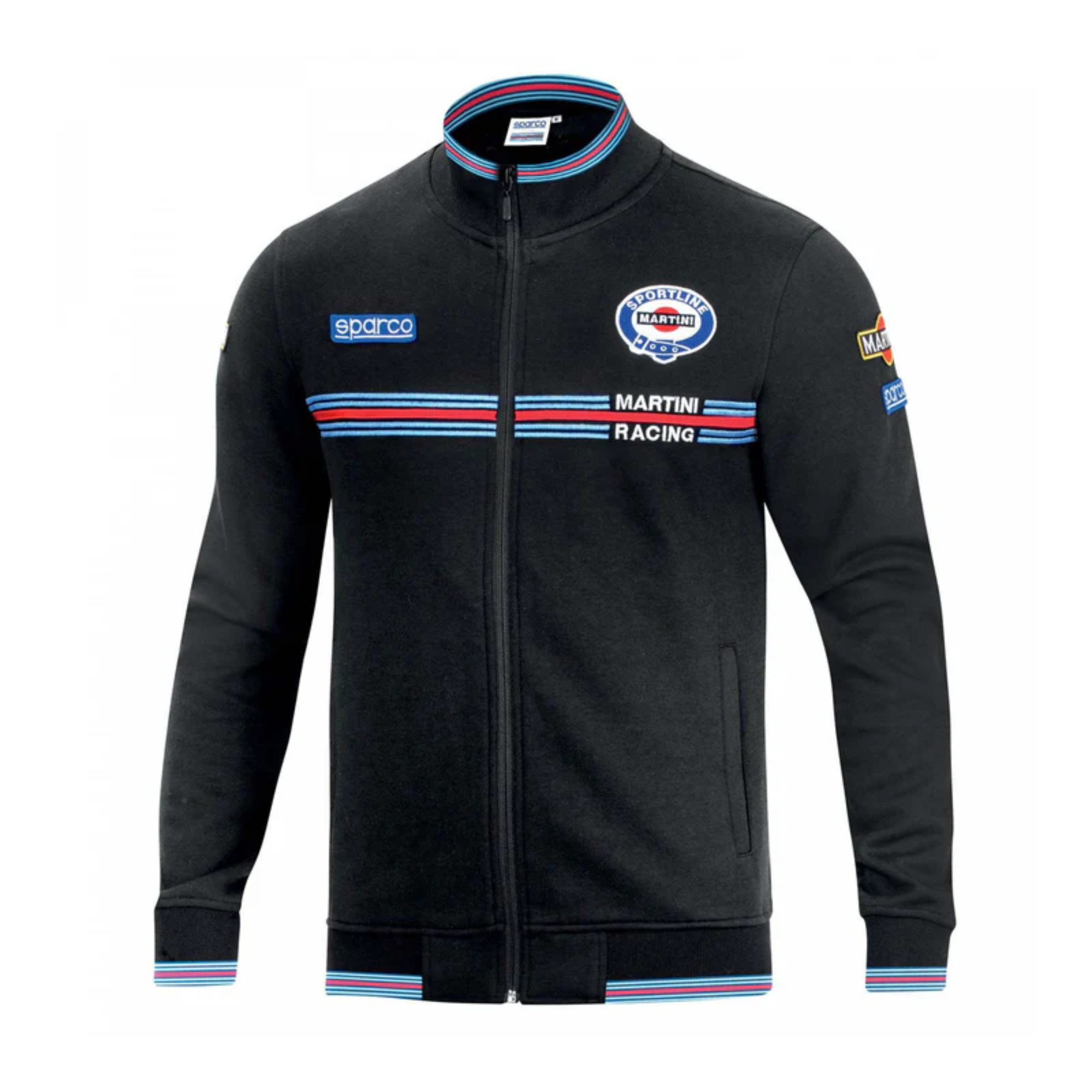 The black Sparco Martini Full Zip Sweatshirt from Sparco.