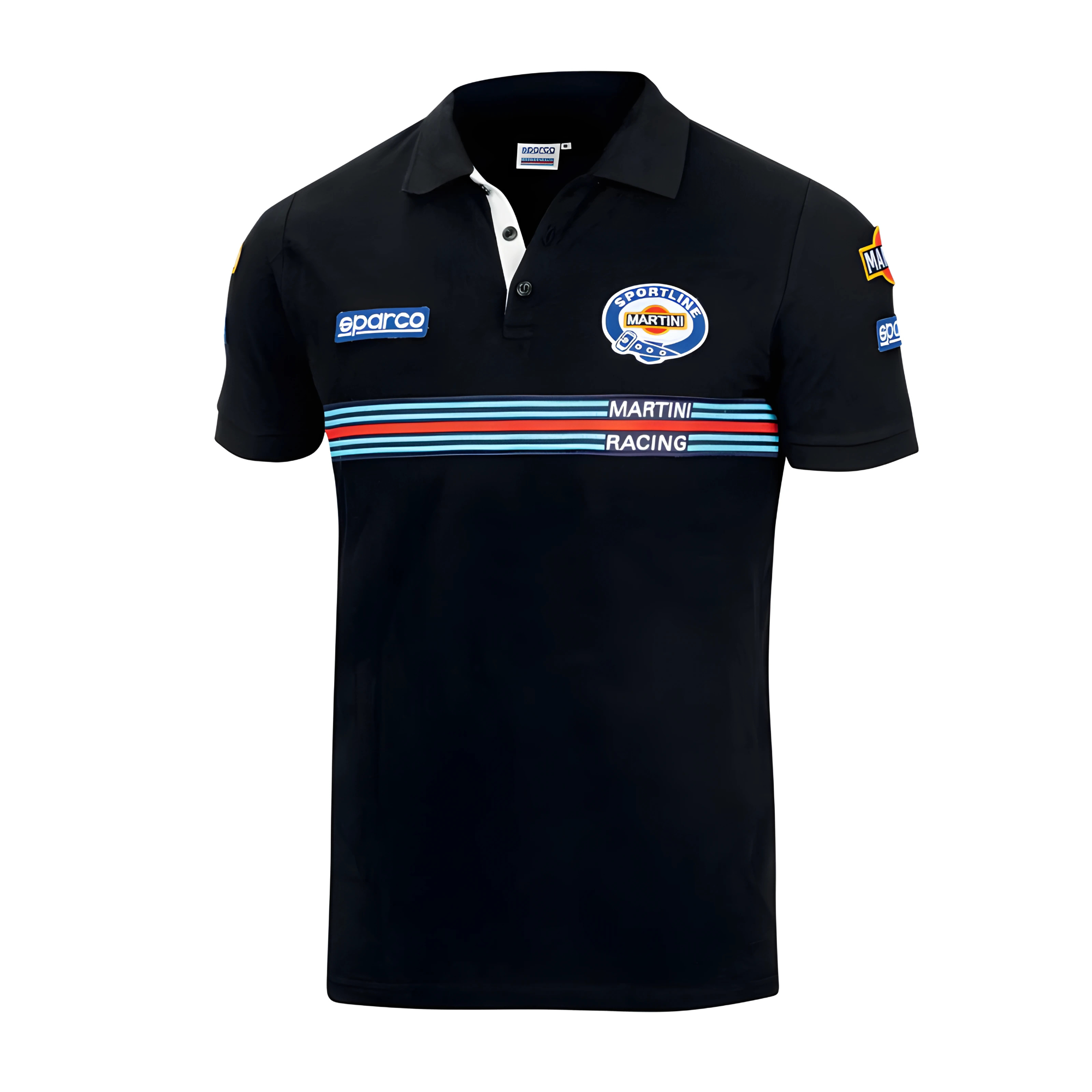 The black Sparco Martini Racing Patch Polo from Sparco.