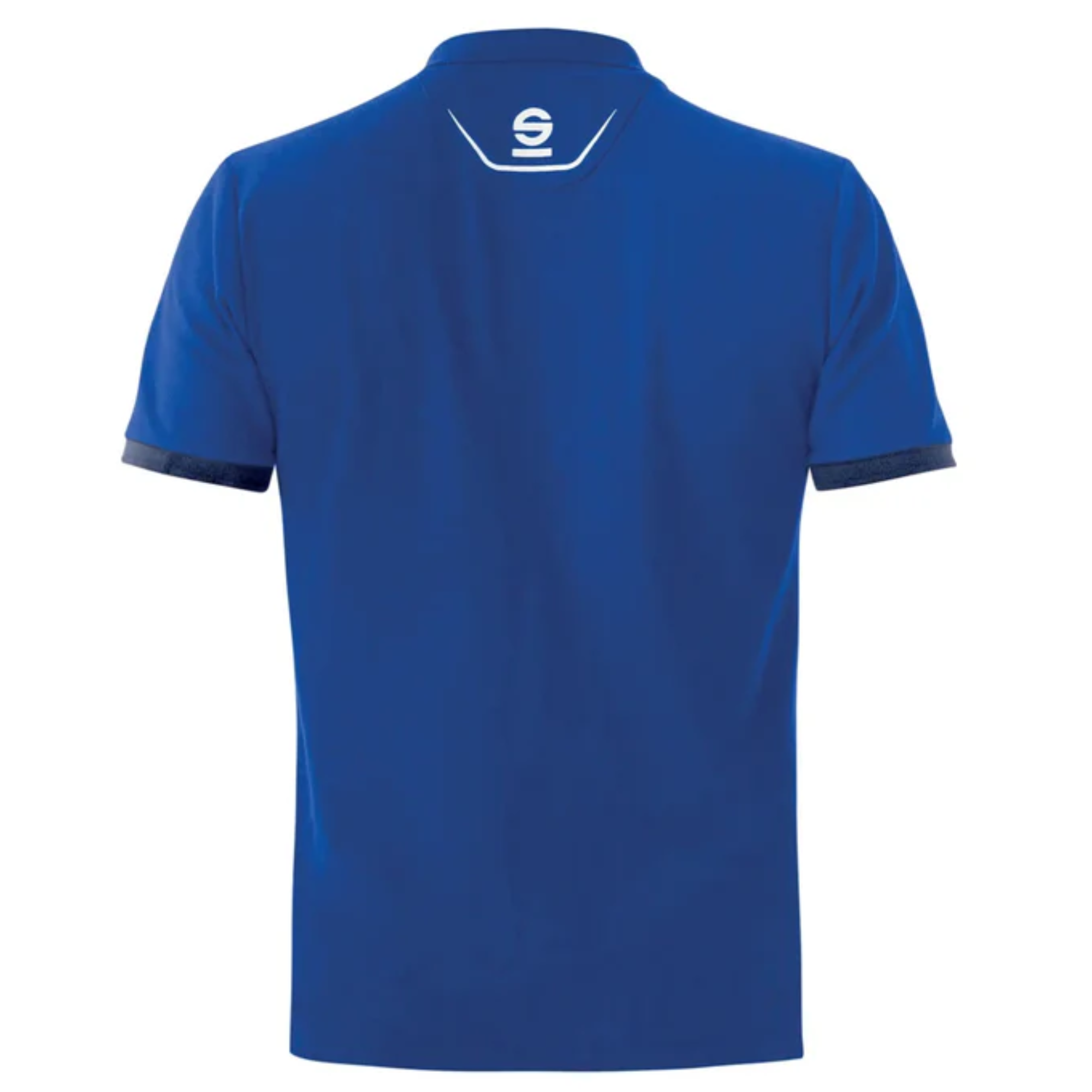 The blue Sparco Portland Polo from Sparco from the back.