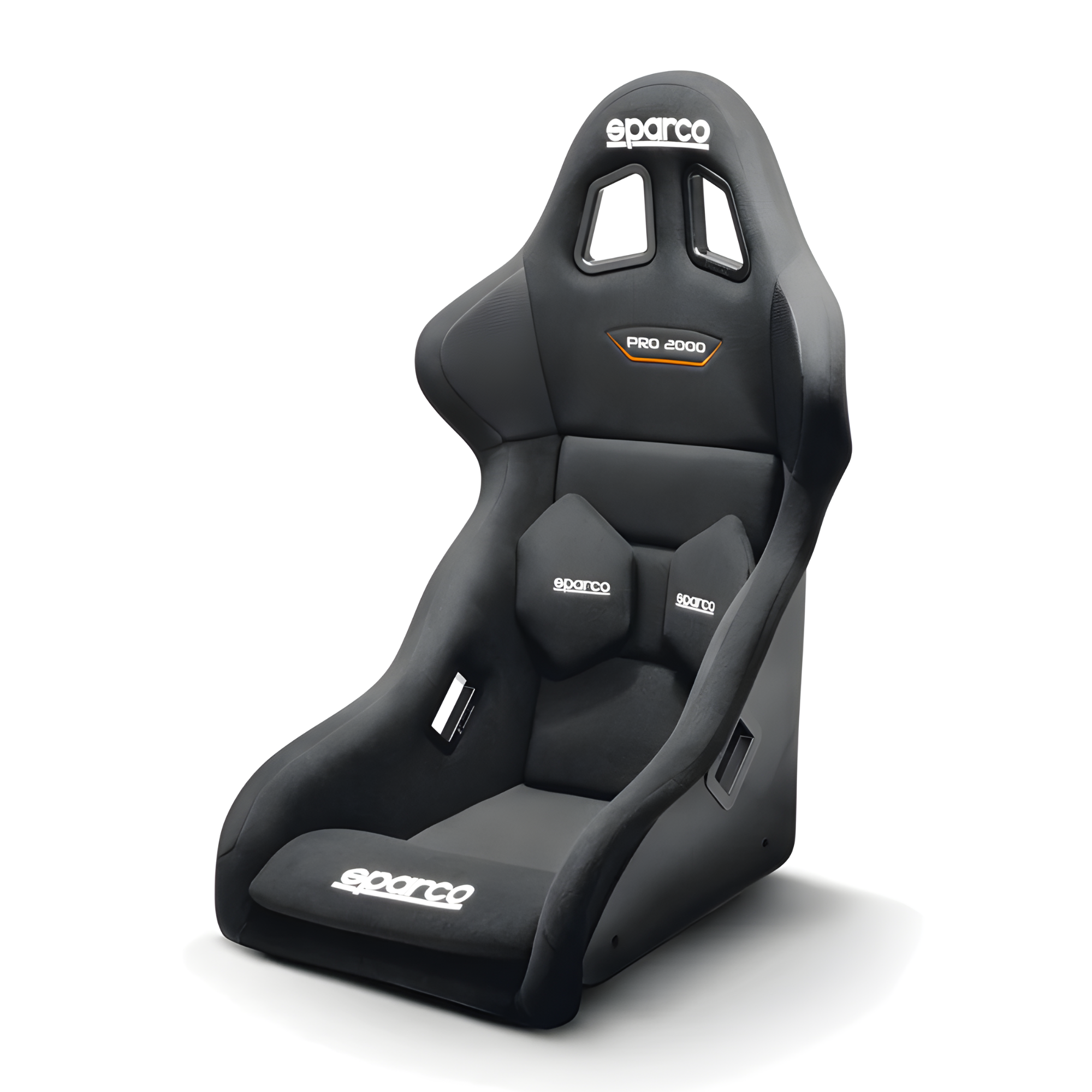 The black Sparco Pro 2000 Gaming Seat from Sparco. This seat is not FIA rated.