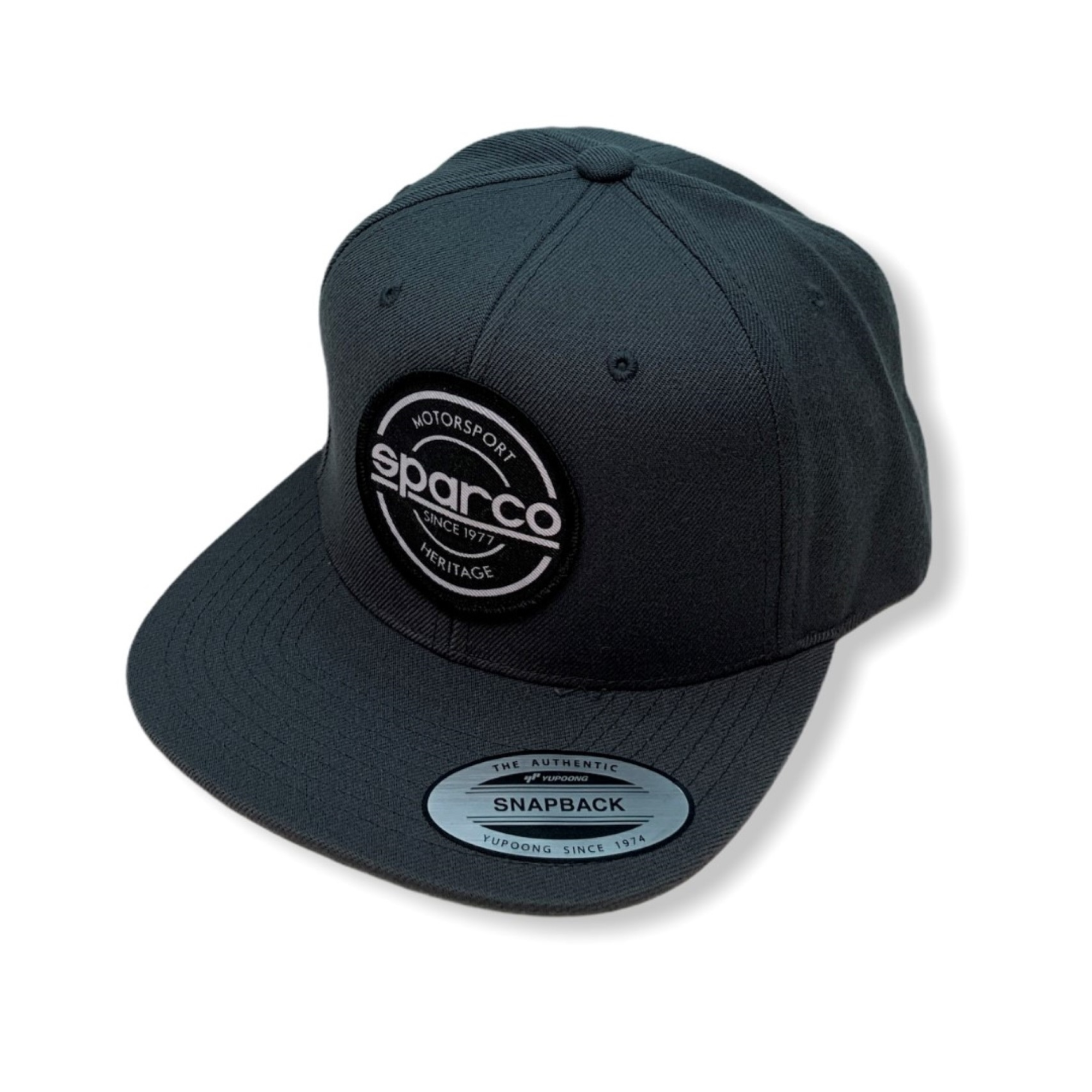 The gray Sparco S-Patch Snapback Cap from Sparco.