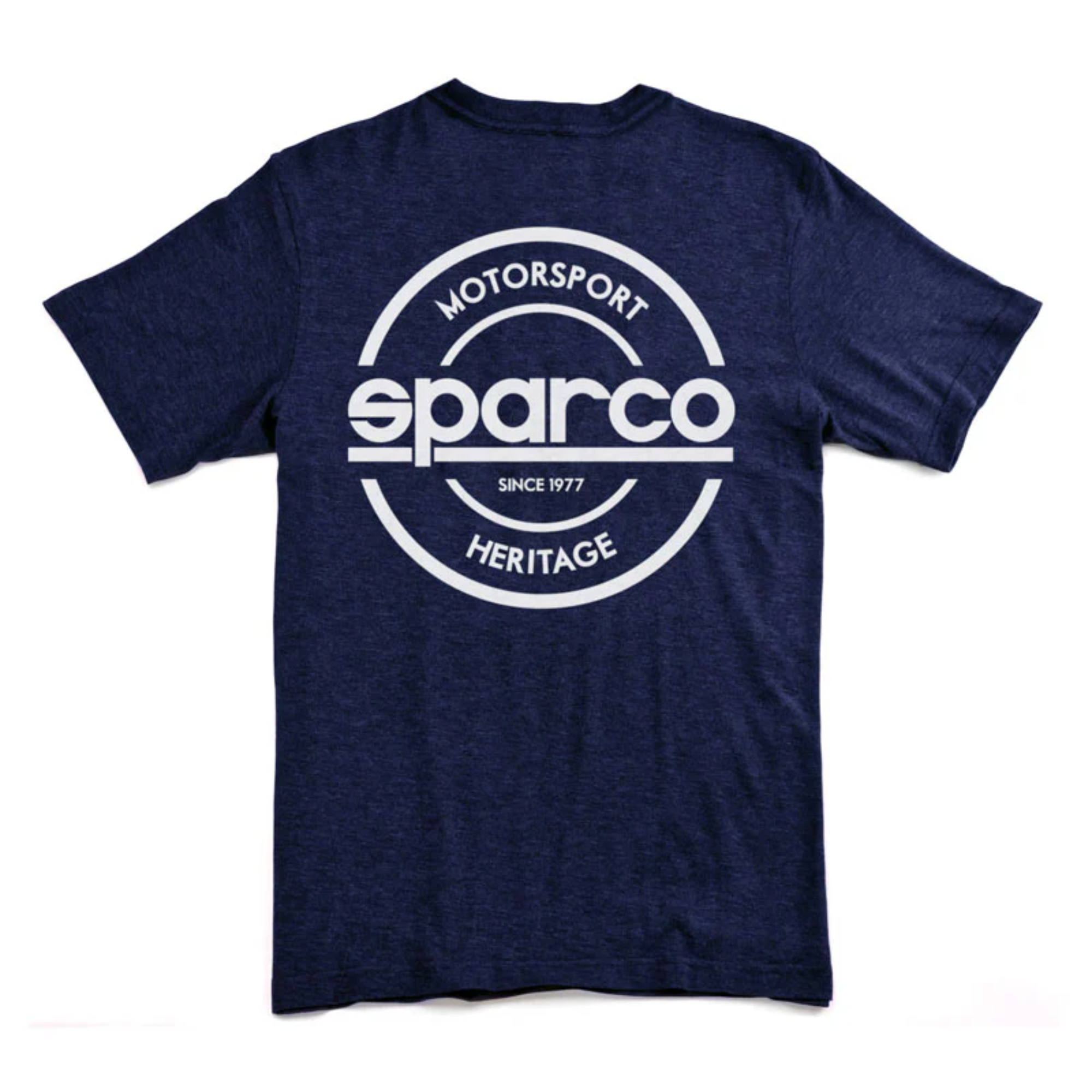 The navy Sparco Seal V.2 T-Shirt from Sparco from the back.