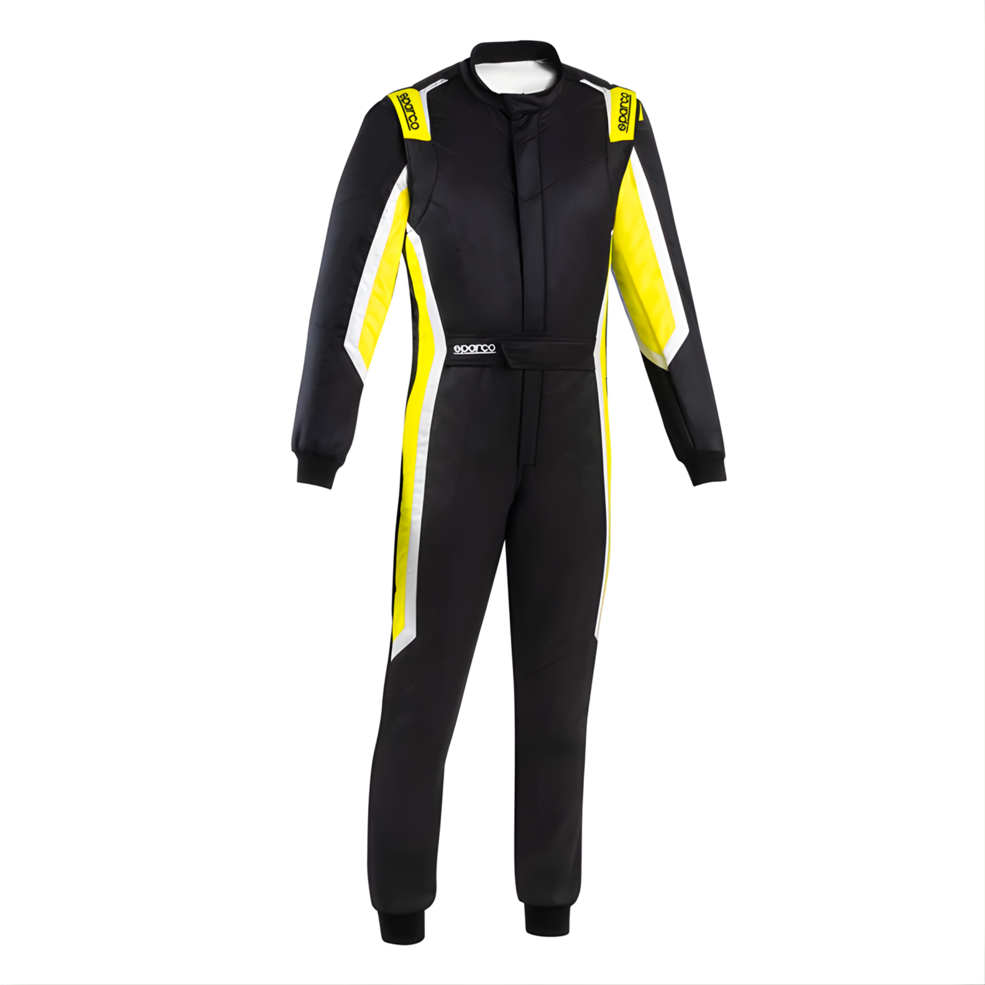 The black and yellow Sparco Sprint Pro Racing Suit from Sparco.