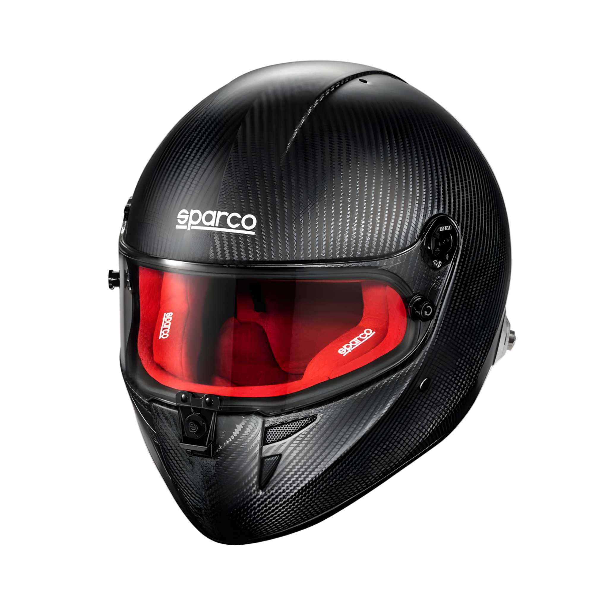 The black and red Sparco Stealth RF Carbon SA2020/FIA8859 Helmet from Sparco.