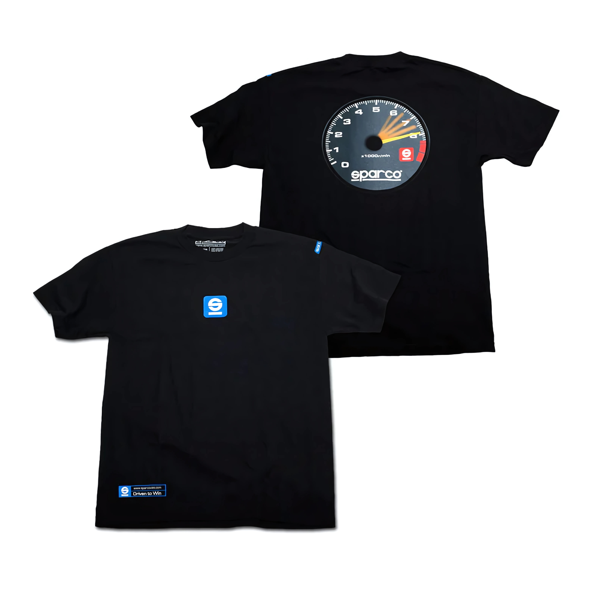 The black Sparco Tachometer T-Shirt from Sparco.