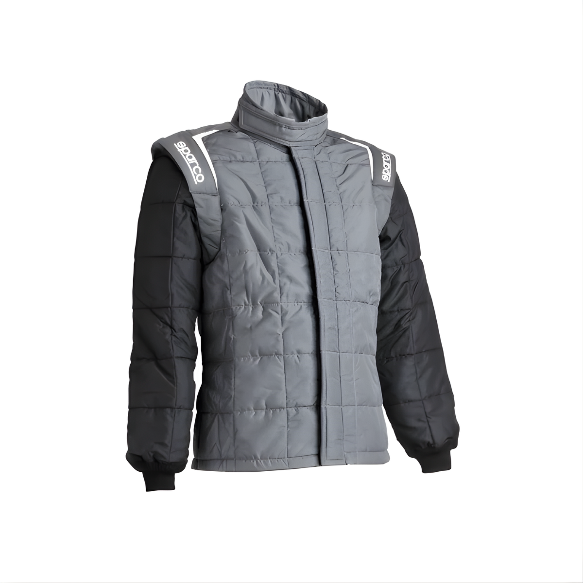 The black and gray Sparco X20 SFI-20 Racing Jacket from Sparco.