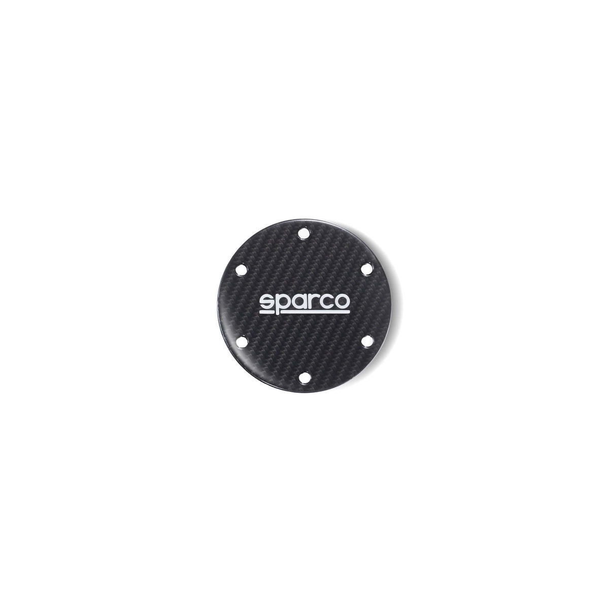 The Sparco Matte Carbon Steering Wheel Horn Delete Plate.