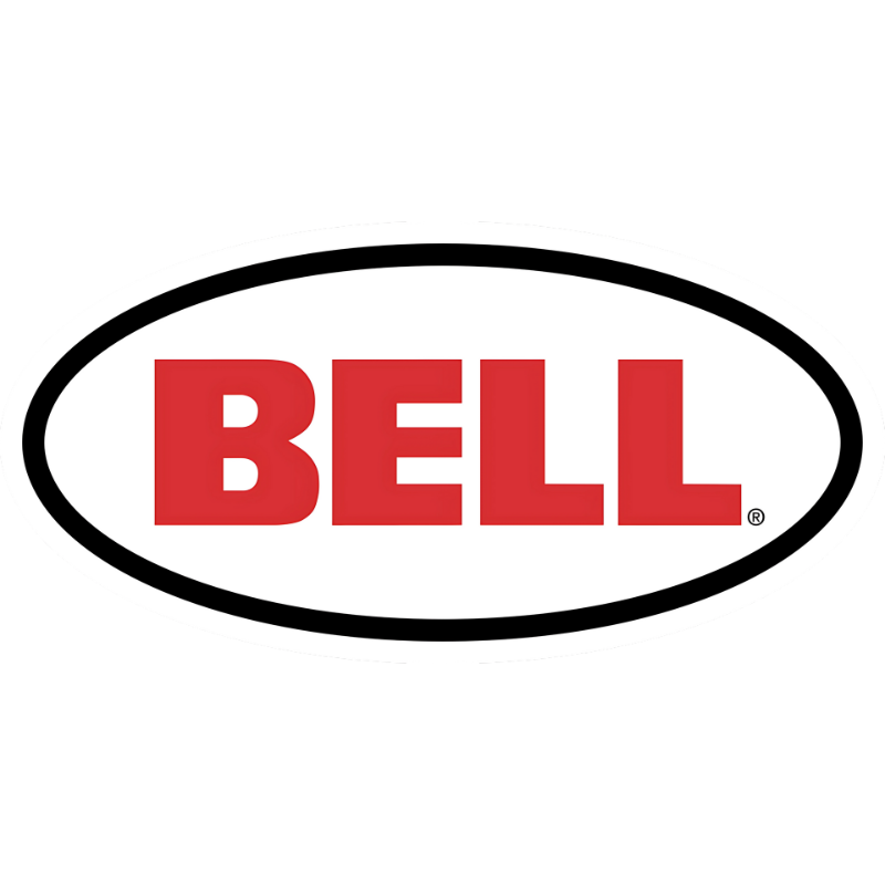 The black and red Bell logo on a white background on the VTD Racing brands page.