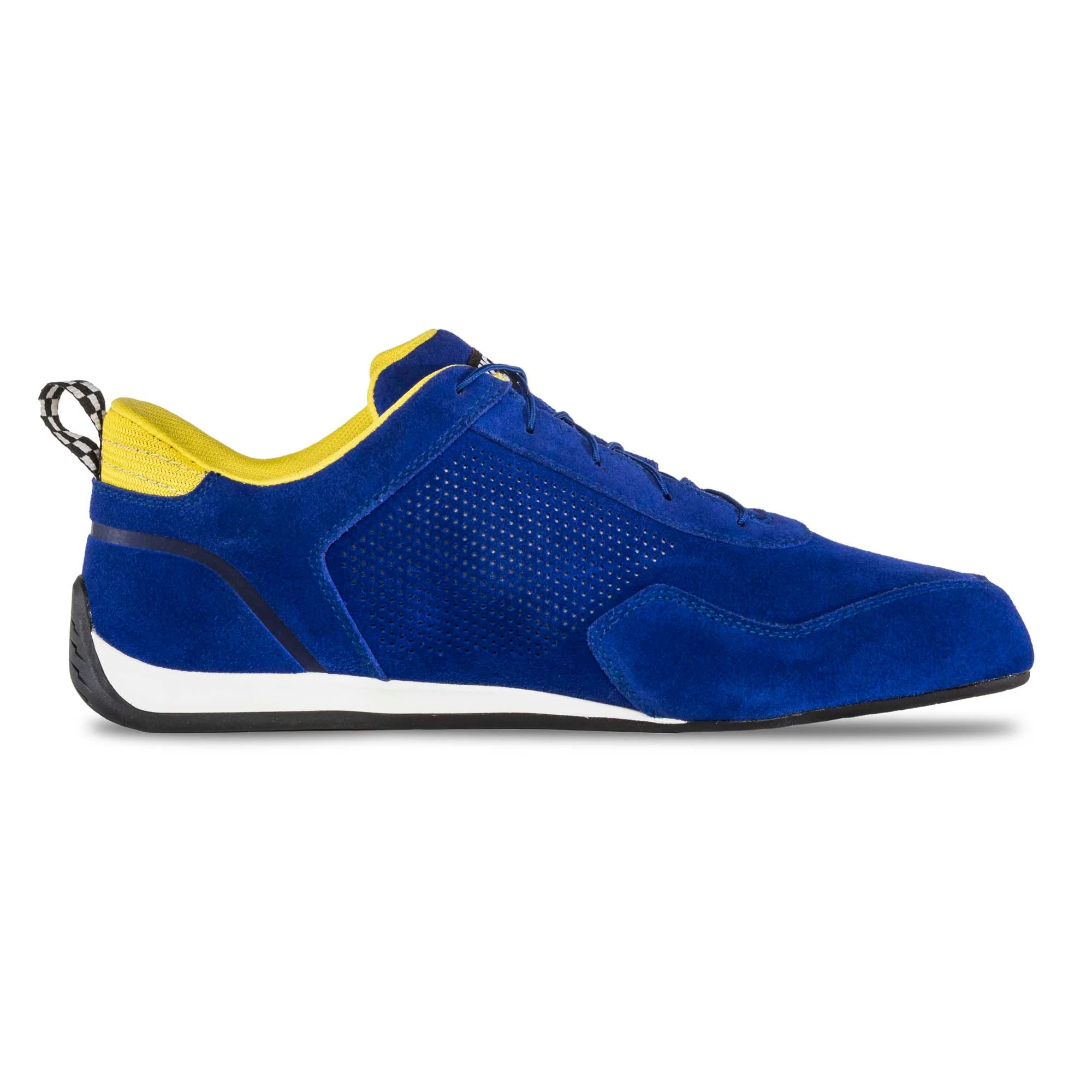The blue Chicane Speedster Shoes from Chicane Racing, now known as LVRY from the alternate side.