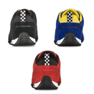 The Chicane Speedster Shoes from Chicane Racing, now known as LVRY showing the back of all three color options. all-groups