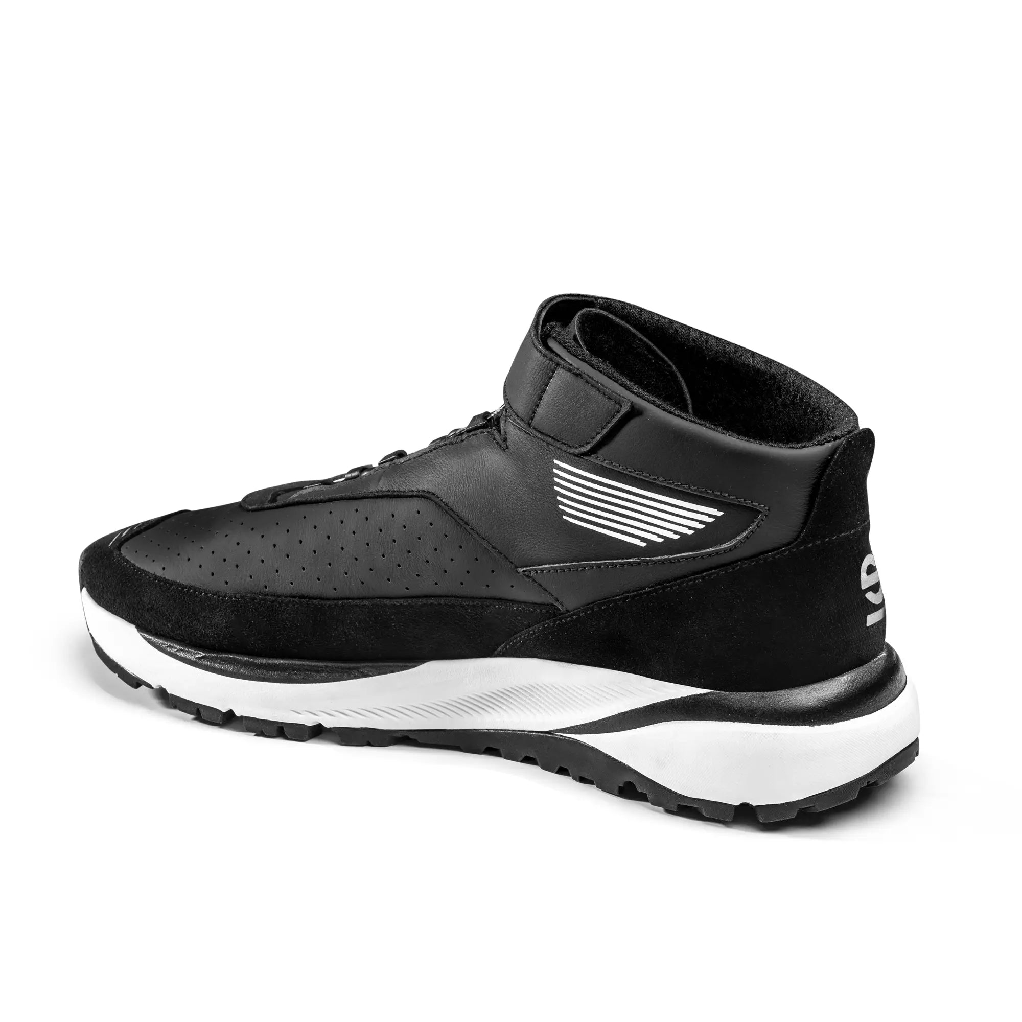 The inside of the black Sparco Chrono Racing Shoes.