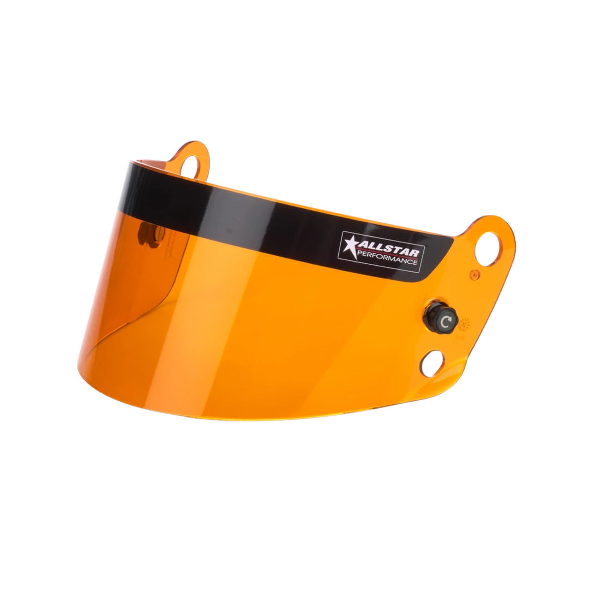 The amber Allstar Performance 3mm Anti-Fog Helmet Shield.
