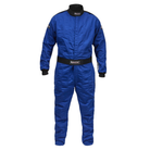 The blue SFI 3.2A/5 rated Allstar Performance Multi-Layer Driving Suits.