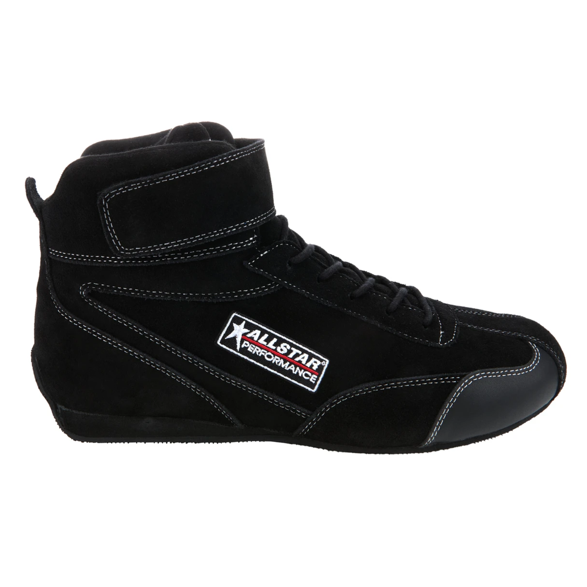 The black SFI 3.3/5 rated Allstar Performance Pro-Series Mid-Top Racing Shoes.