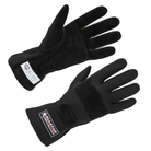 The black SFI 3.3/5 rated Allstar Performance Racing Gloves, Double Layer.