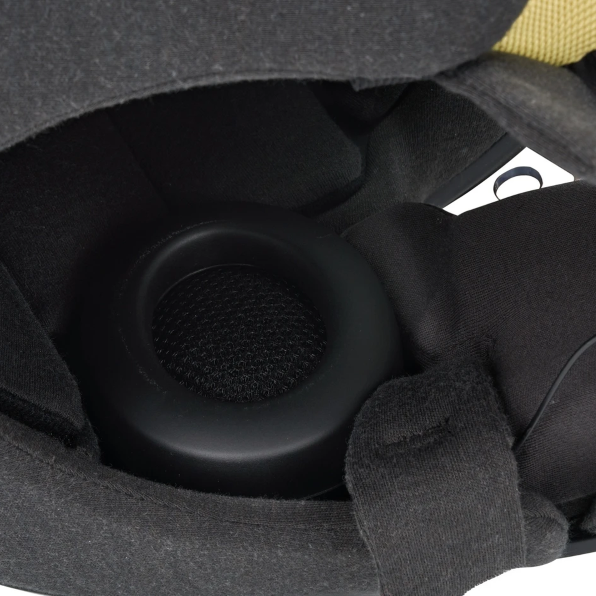 The Allstar Performance Racing Helmet Speaker Kit shown in a helmet.