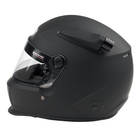 The side of the flat black SA2025 rated Allstar Performance Series 50 Mid-Air Racing Helmet.