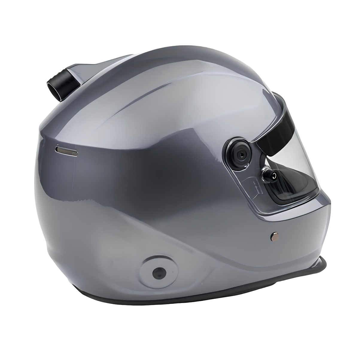 The back of the gray SA2025 rated Allstar Performance Series 50 Mid-Air Racing Helmet.