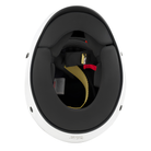 The bottom of the white SA2025 rated Allstar Performance Series 50 Mid-Air Racing Helmet.