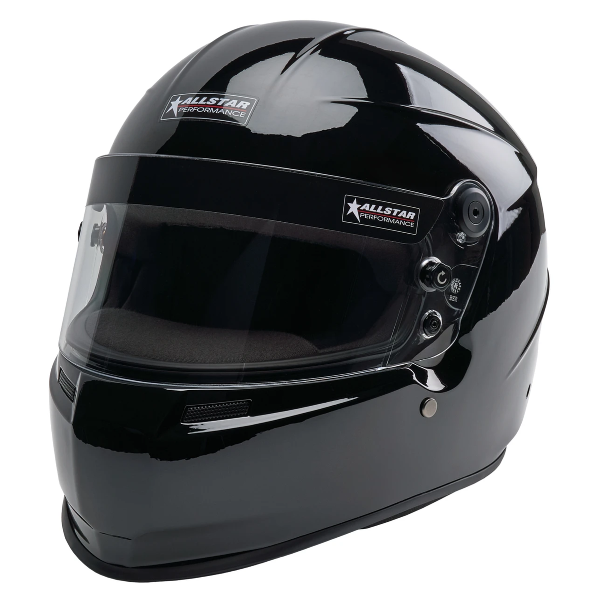 The black SA2025 rated Allstar Performance Series 60 Racing Helmets.