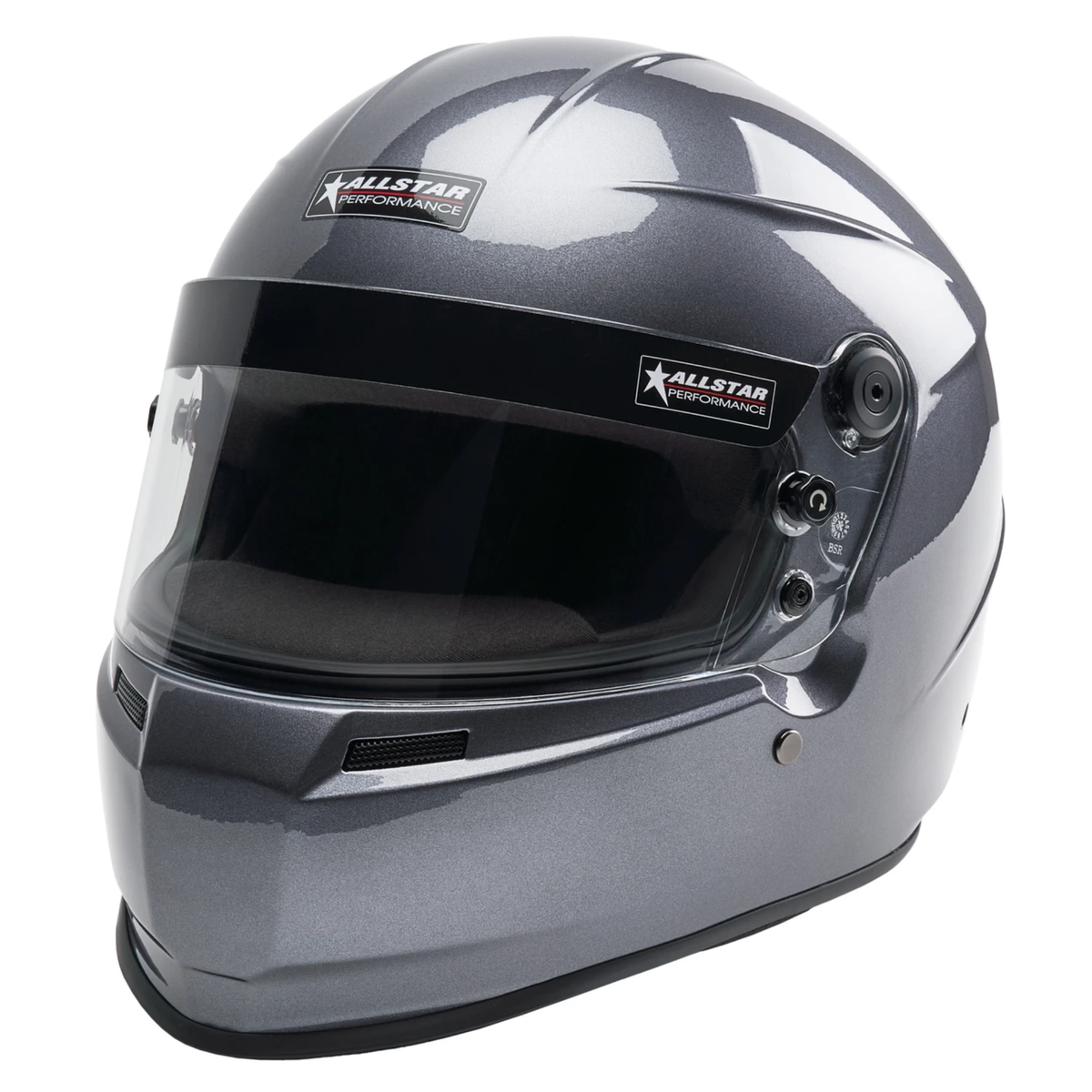 The gray SA2025 rated Allstar Performance Series 60 Racing Helmets.
