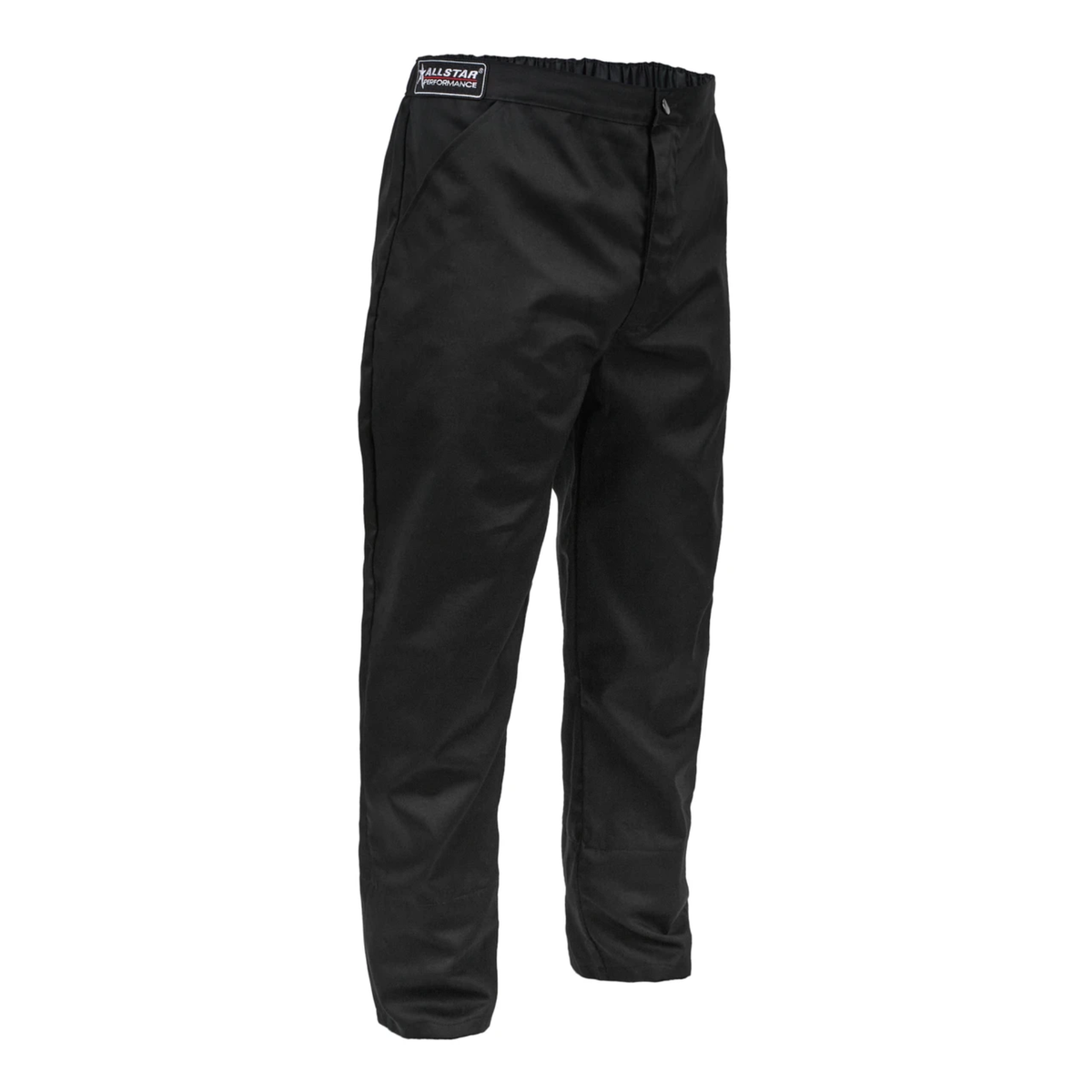 The black SFI 3.2A/1 rated Allstar Performance Single Layer Racing Pants.