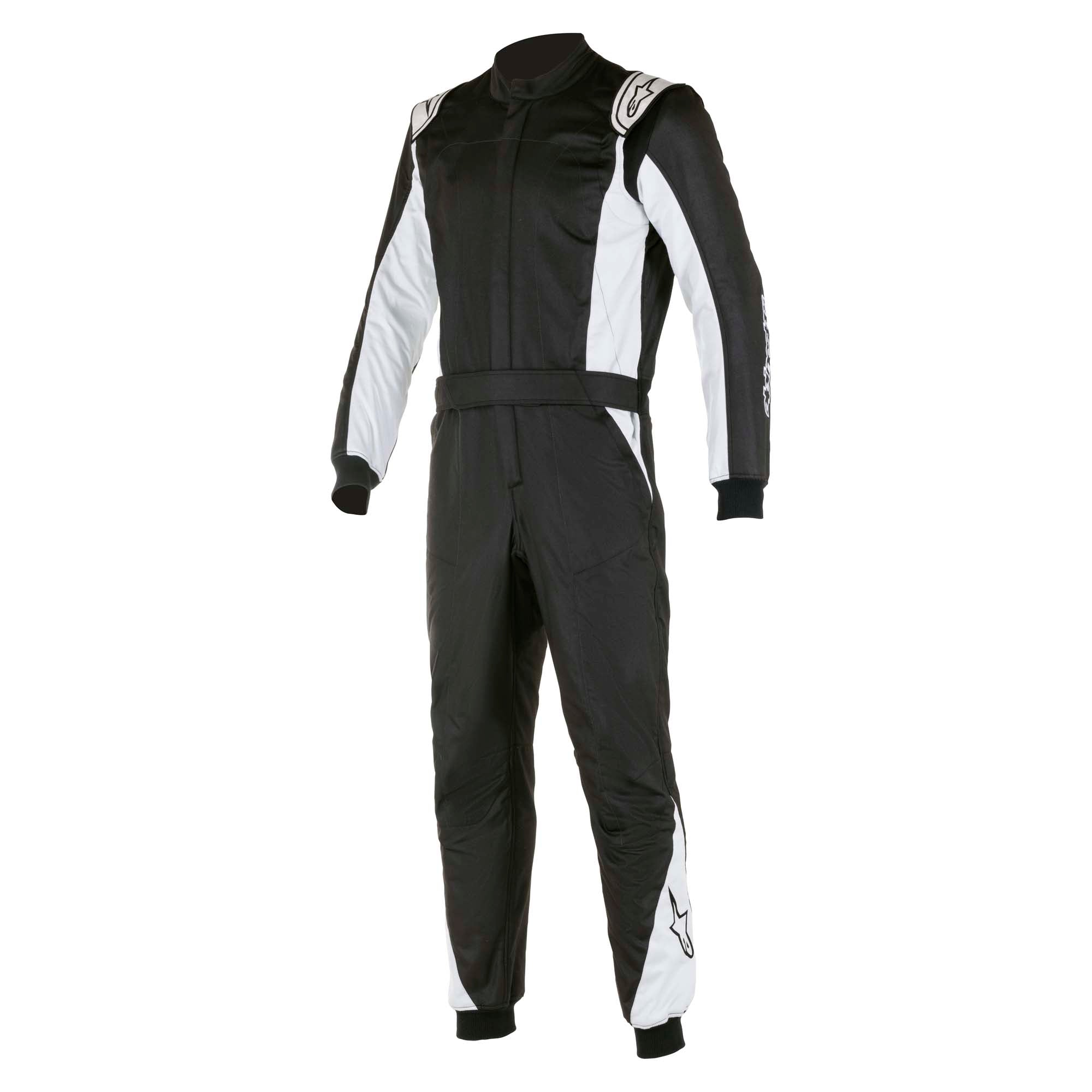 The black and silver Alpinestars Atom Racing Suit.