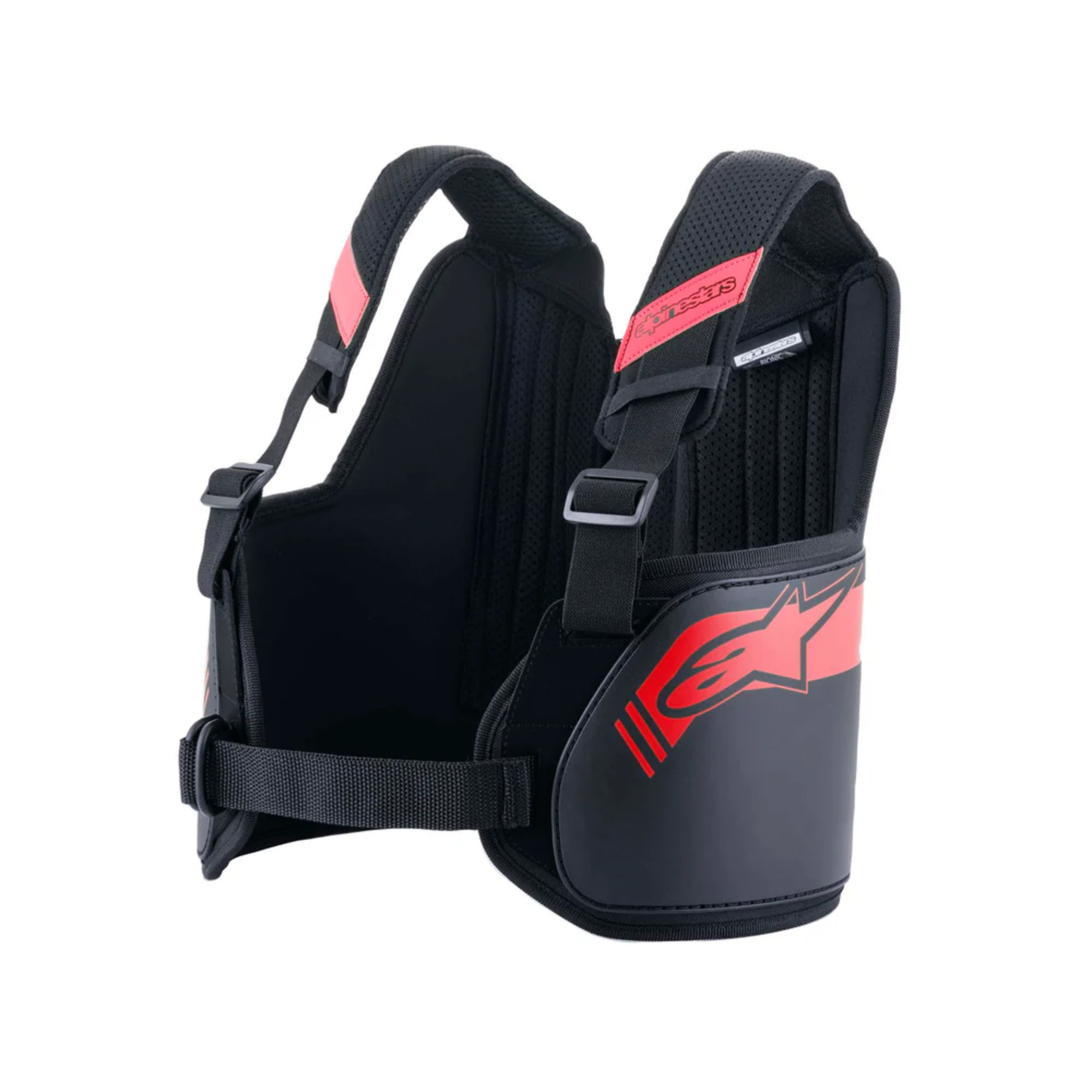 The front of the black and red Alpinestars Bionic Karting Rib Protector from Alpinestars.