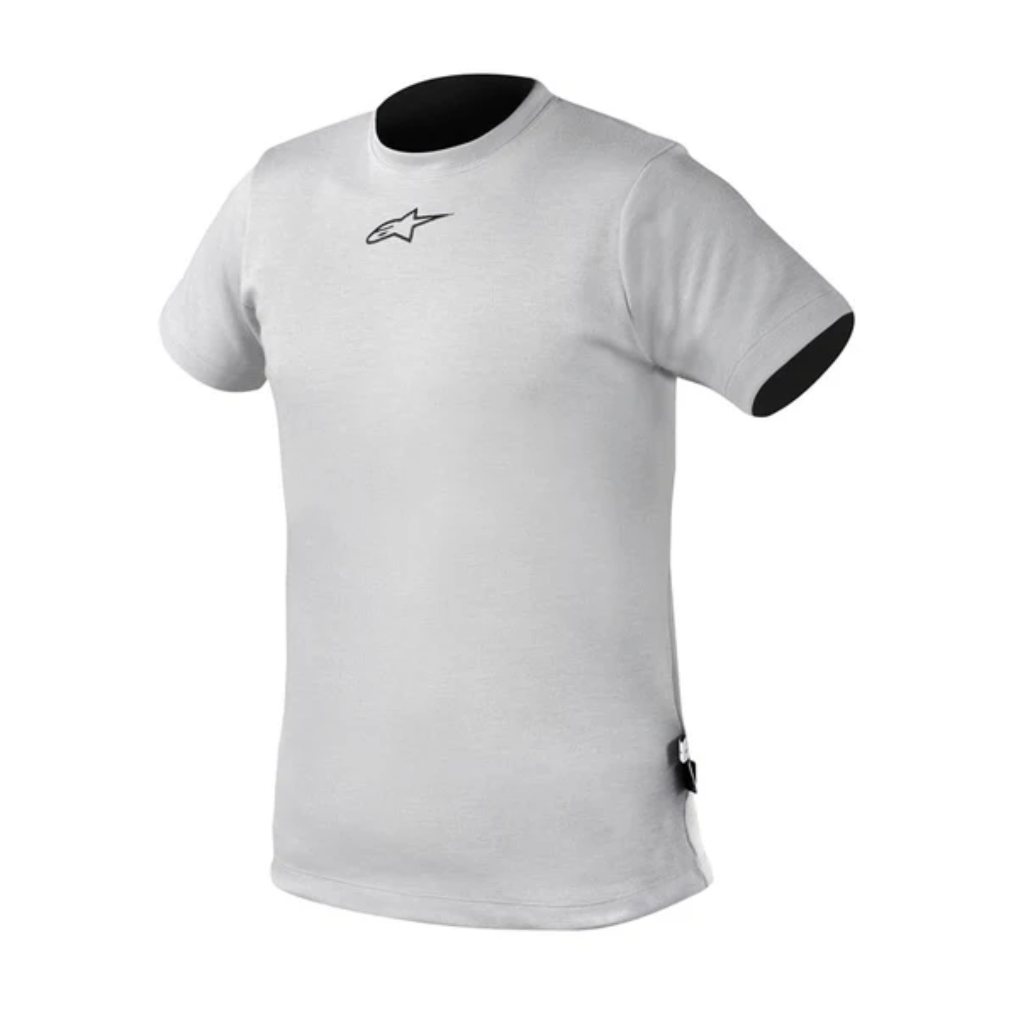 The silver Alpinestars Fire Resistant Short-Sleeve Racing T-Shirt.