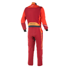 The back of the red and orange Alpinestars GP Pro Comp Boot Cut Racing Suit.