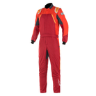 The front of the red and orange Alpinestars GP Pro Comp Boot Cut Racing Suit.