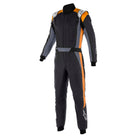 The front of the black, asphalt, and orange Alpinestars GP Pro Comp v2 Racing Suit.