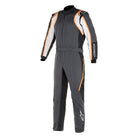 The grey, orange and white Alpinestars GP Race v2 Racing Suit (SFI 3.4) - Boot Cut. 