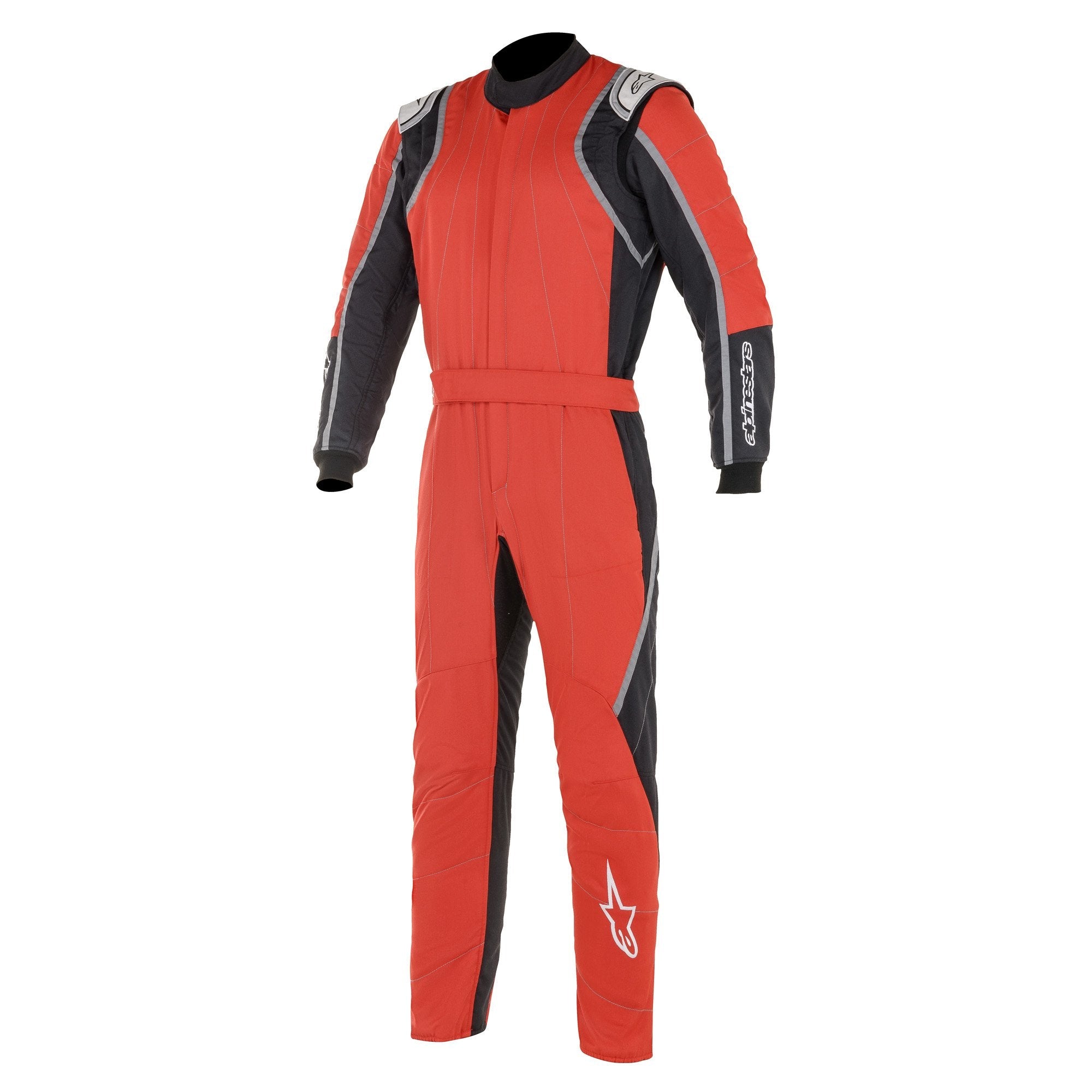 The red and black Alpinestars GP Race v2 Racing Suit (SFI 3.4) - Boot Cut. 