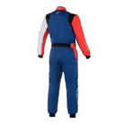 The back of the navy, red and white Alpinestars KMX-9 v2 S Graph-1 Youth Kart Racing Suit.